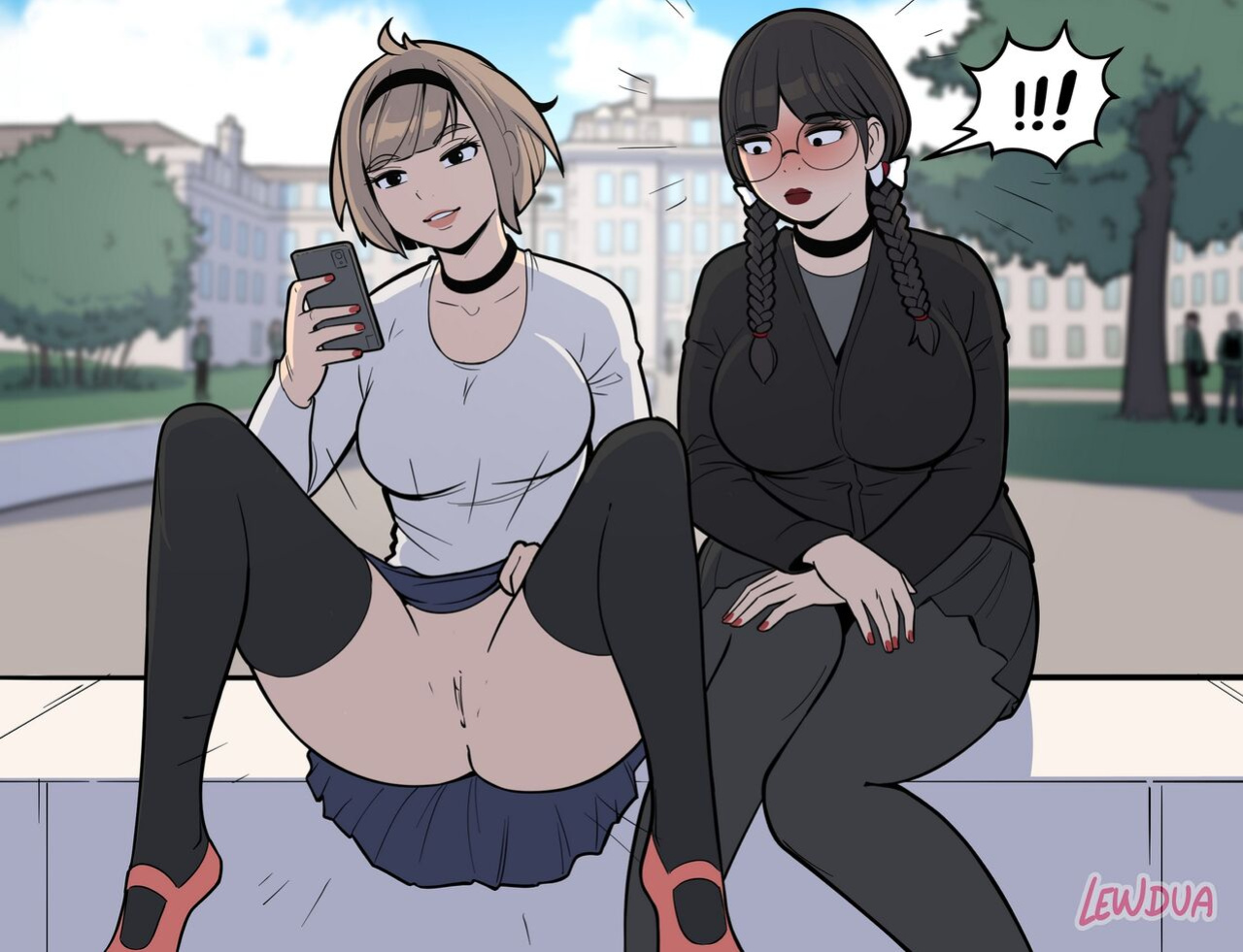[Lewdua] Watching videos at school