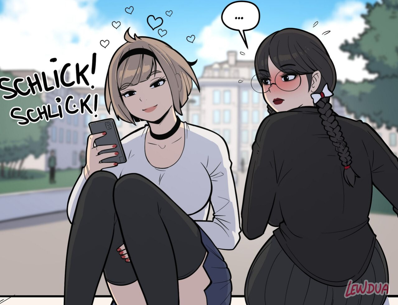 [Lewdua] Watching videos at school
