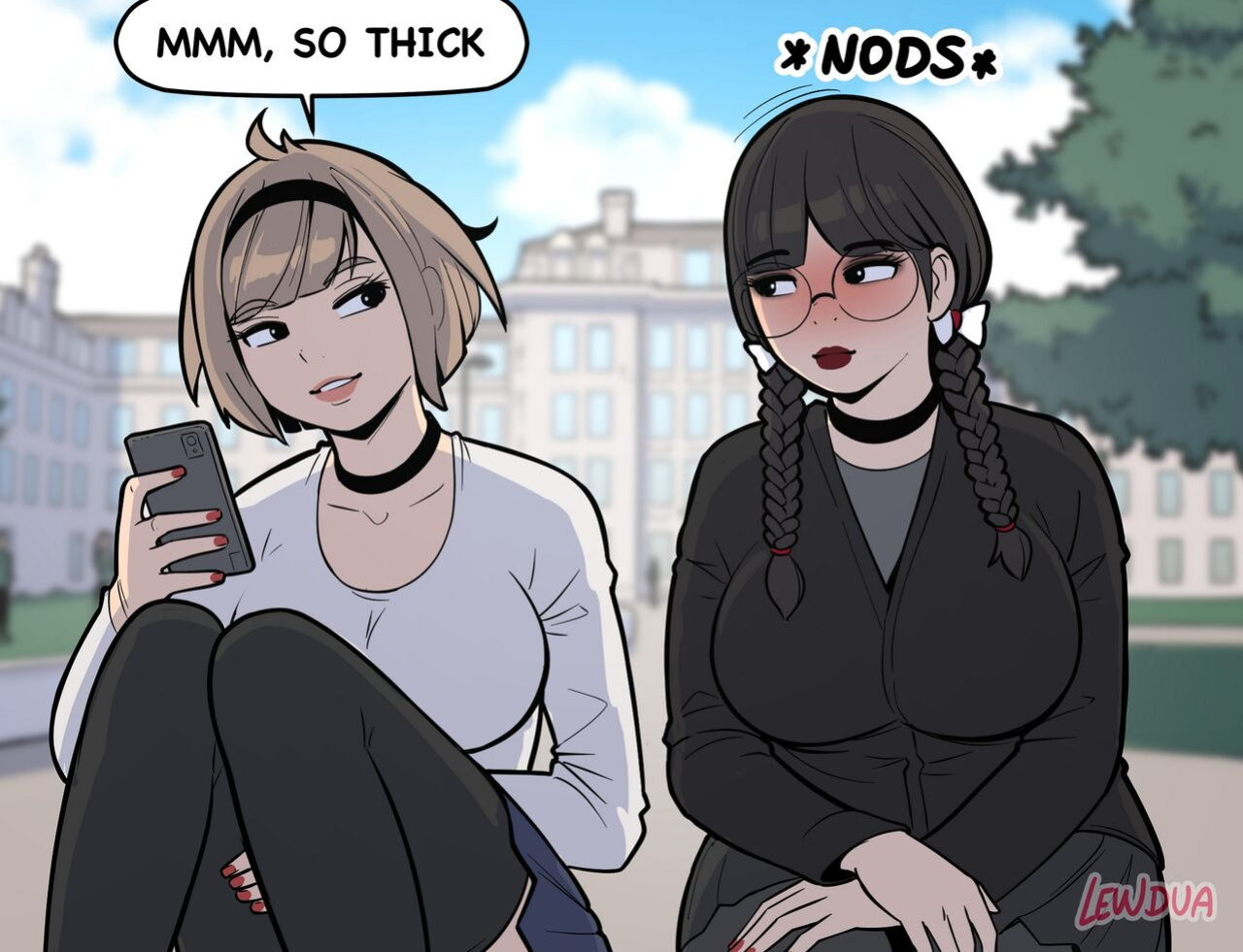 [Lewdua] Watching videos at school