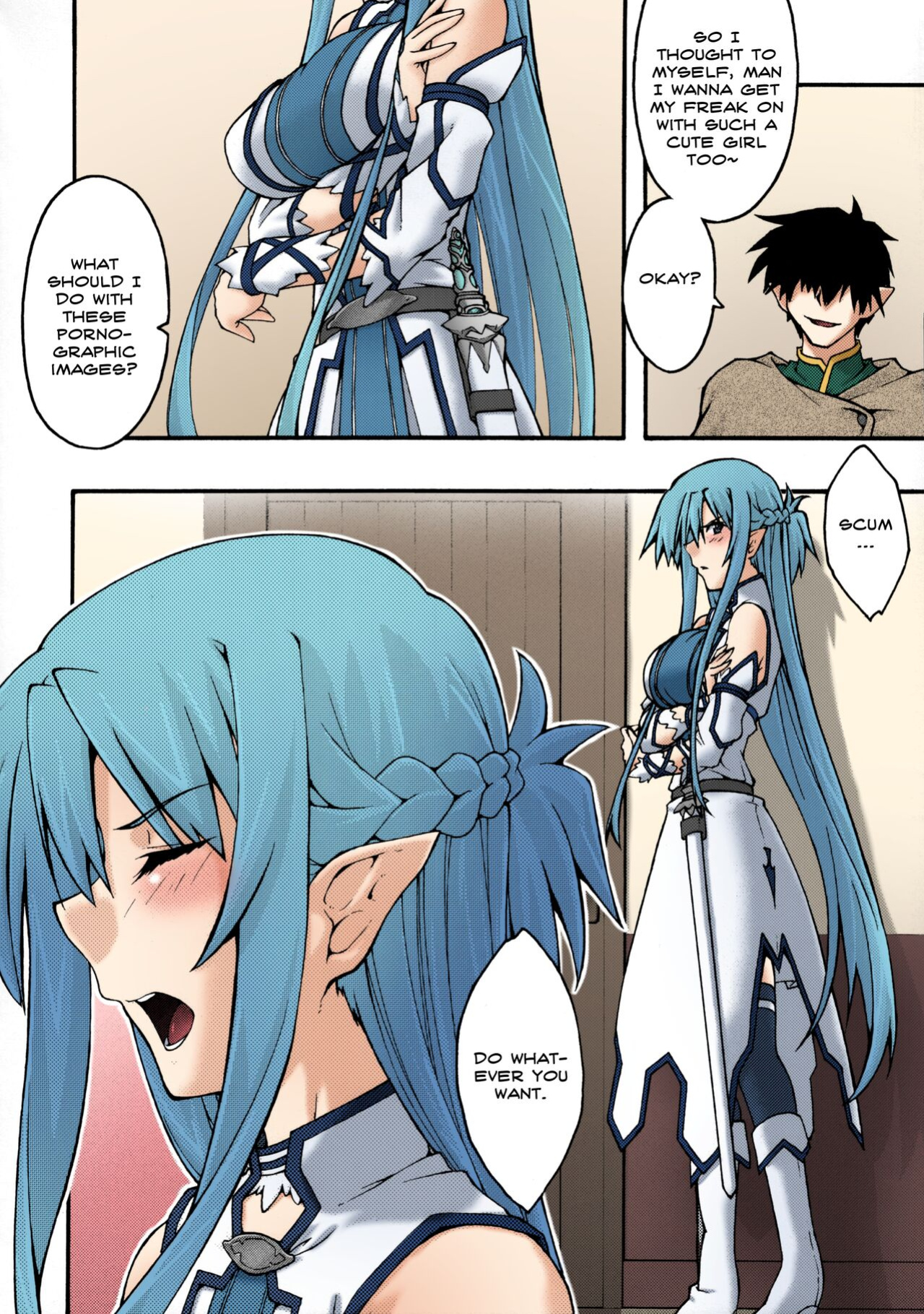 [sandglass (Uyuu Atsuno)] ochiru -asuna2- (Sword Art Online) [Brolen] [Colorized]