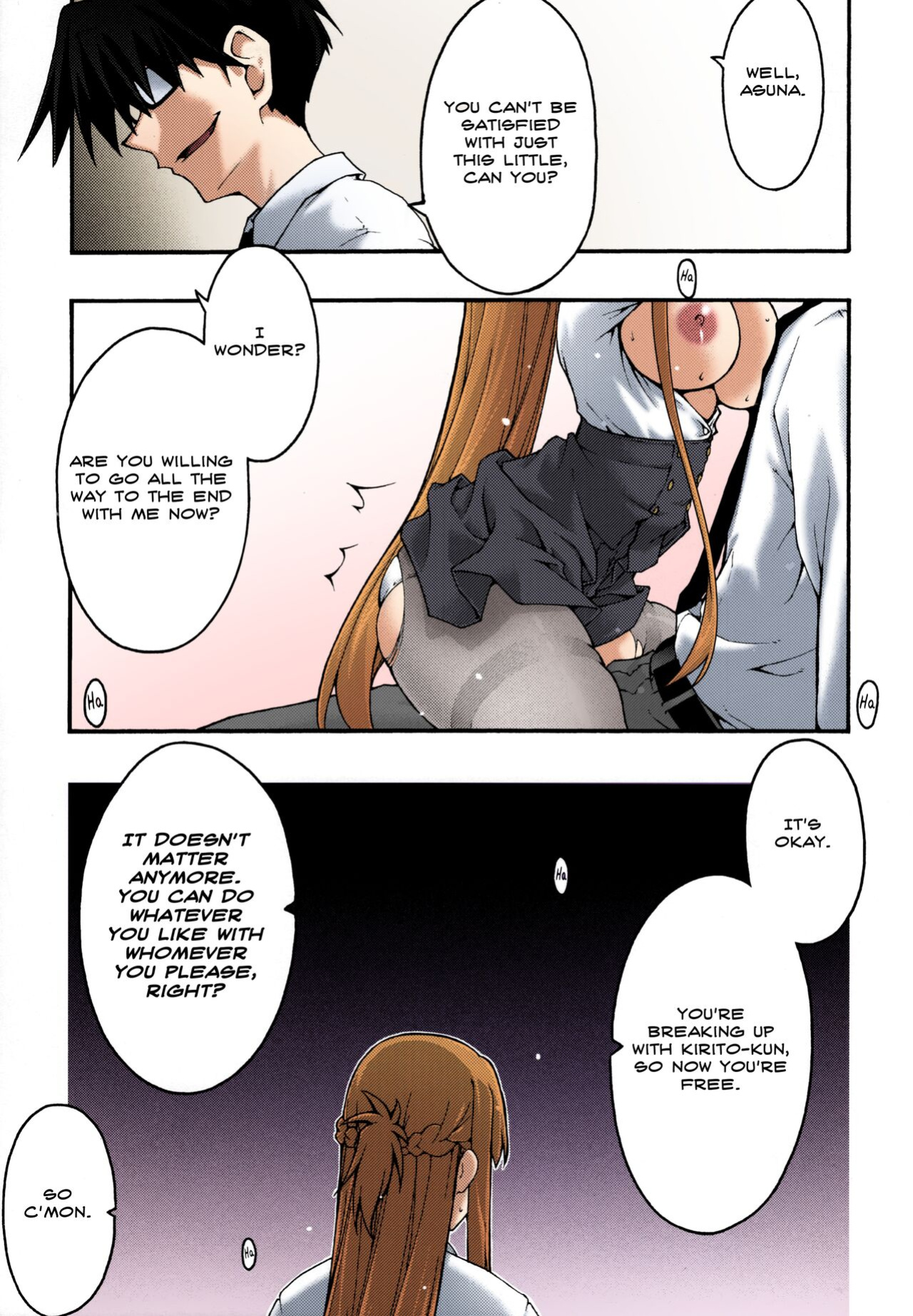 [sandglass (Uyuu Atsuno)] ochiru -asuna2- (Sword Art Online) [Brolen] [Colorized]