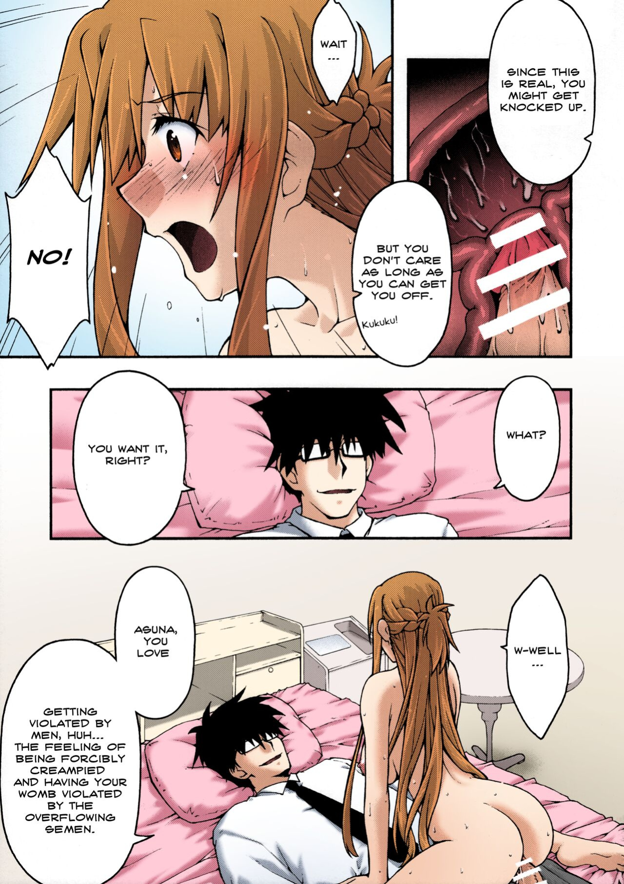 [sandglass (Uyuu Atsuno)] ochiru -asuna2- (Sword Art Online) [Brolen] [Colorized]
