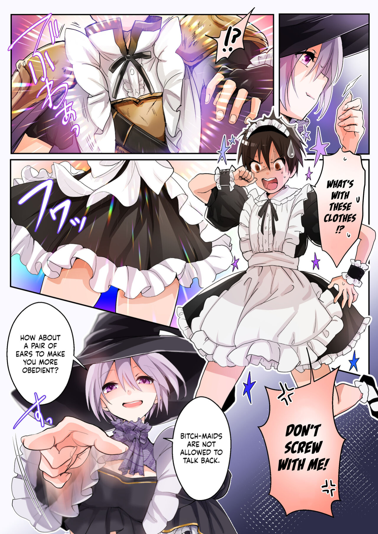 [Amuai Okashi Seisakusho (Kaiware Daikon, Seto Kouhei)] Yuusha no Ore wa TS Mesuinu Maid nanka ni wa Zettai ni Naranai! [Kinsei Translations]