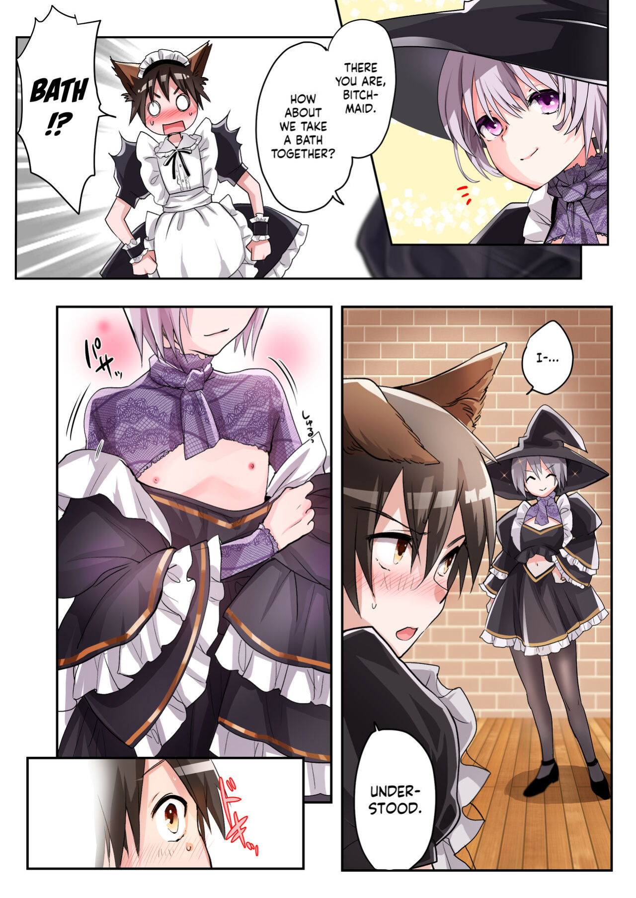 [Amuai Okashi Seisakusho (Kaiware Daikon, Seto Kouhei)] Yuusha no Ore wa TS Mesuinu Maid nanka ni wa Zettai ni Naranai! [Kinsei Translations]