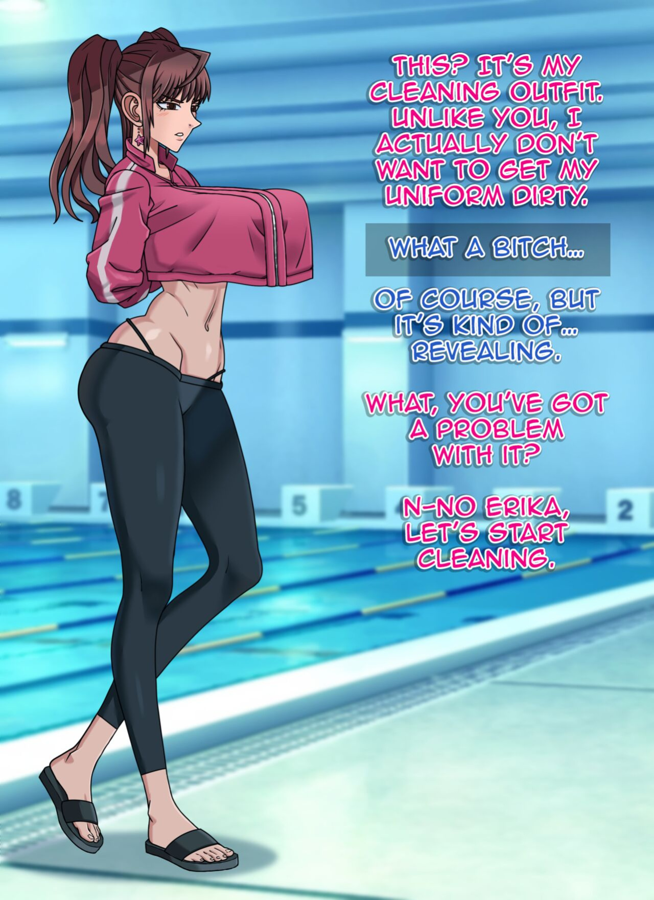[Liquirizia] Cleaning Pool with Erika Kuramoto