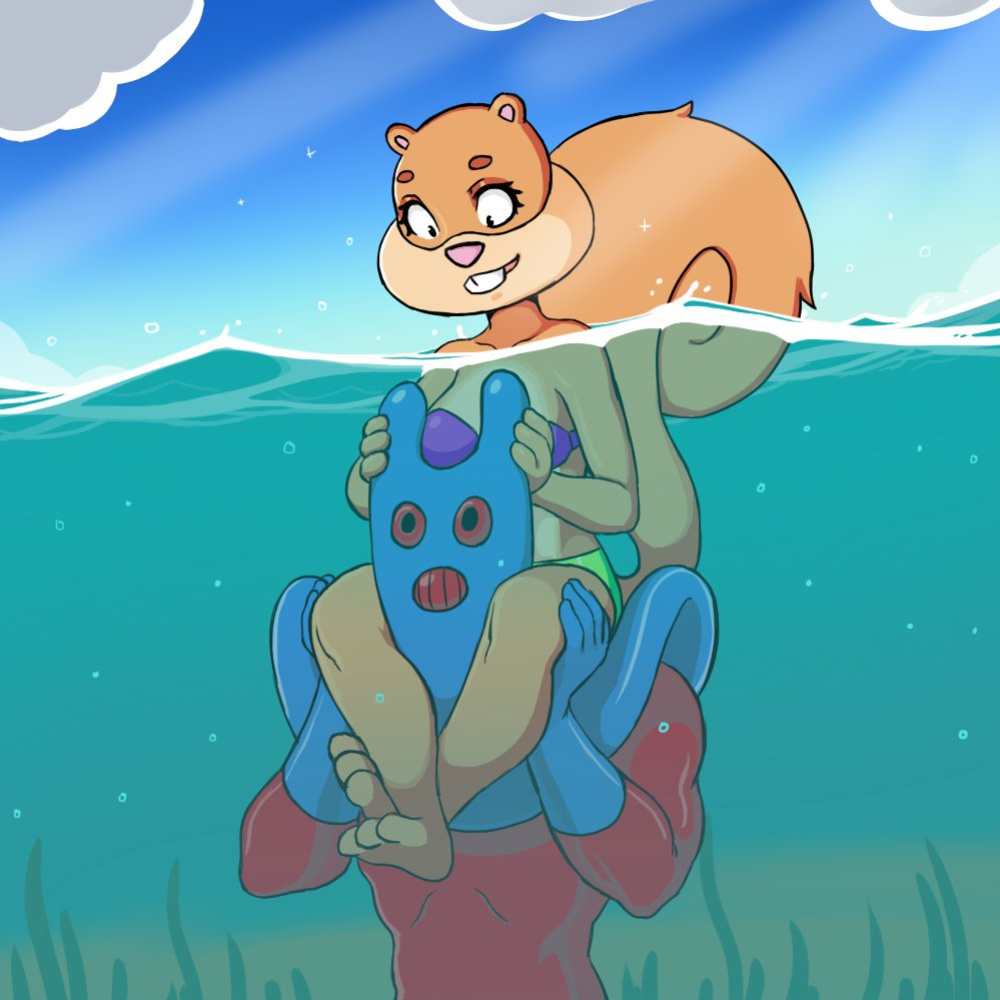 [b-intend] Sandy x Man Ray (Spongebob Squarepants)