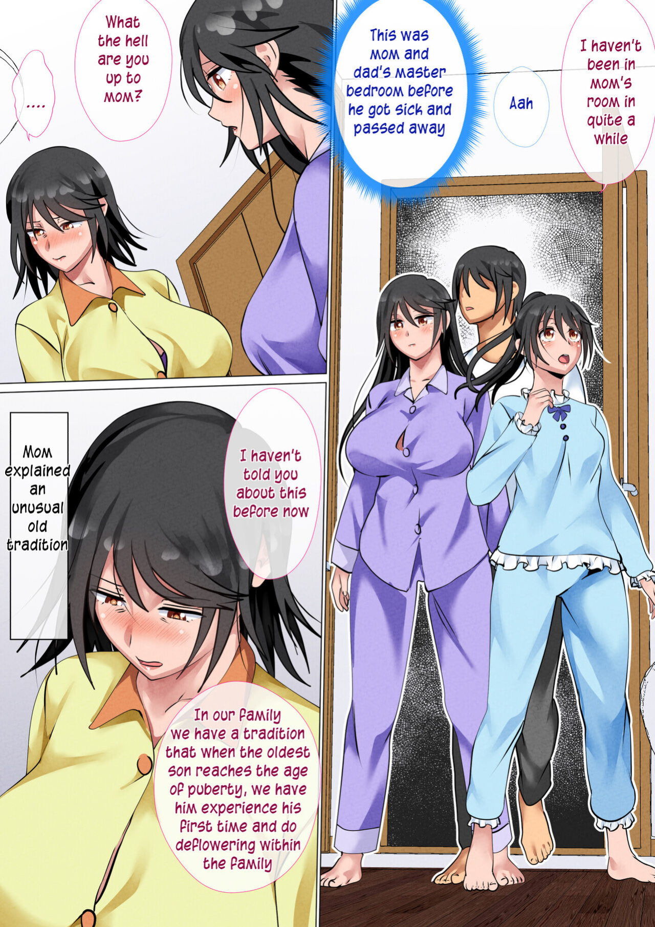 [Circle Spice] Kazoku De Musuko O Fudeoroshi Suru Narawashi Ga Sonzai Suru Kakei | A family with a tradition of taking their son's virginity [innyinny]