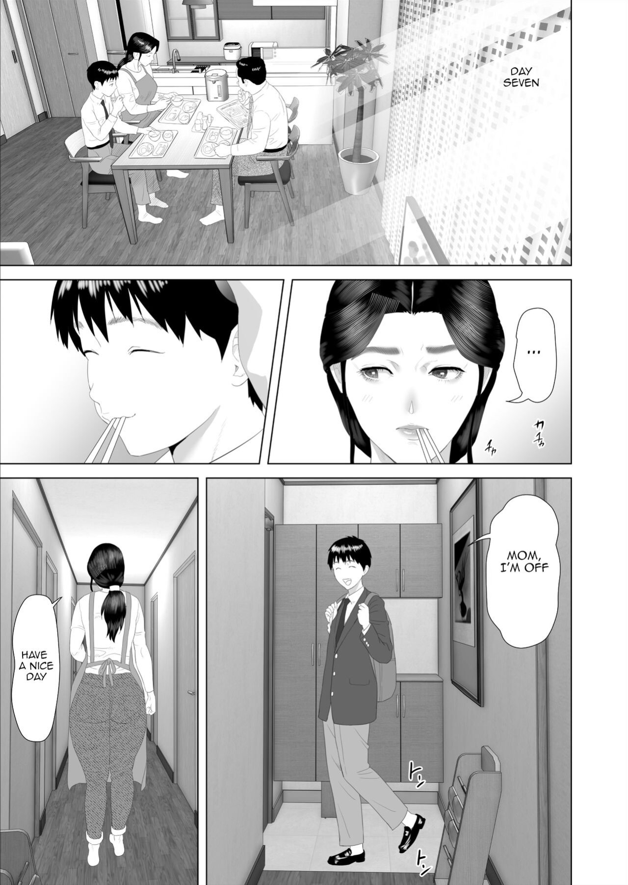 [Hy-dou (Hyji)] Kinjo Yuuwaku Boku ga Okaa-san to Konna Koto ni Nacchau Hanashi 2 Shinnyuu Hen | Neighborhood Seduction The Story About How I Came To Be Like This With My Mother 2 - Penetration Volume [Amoskandy]