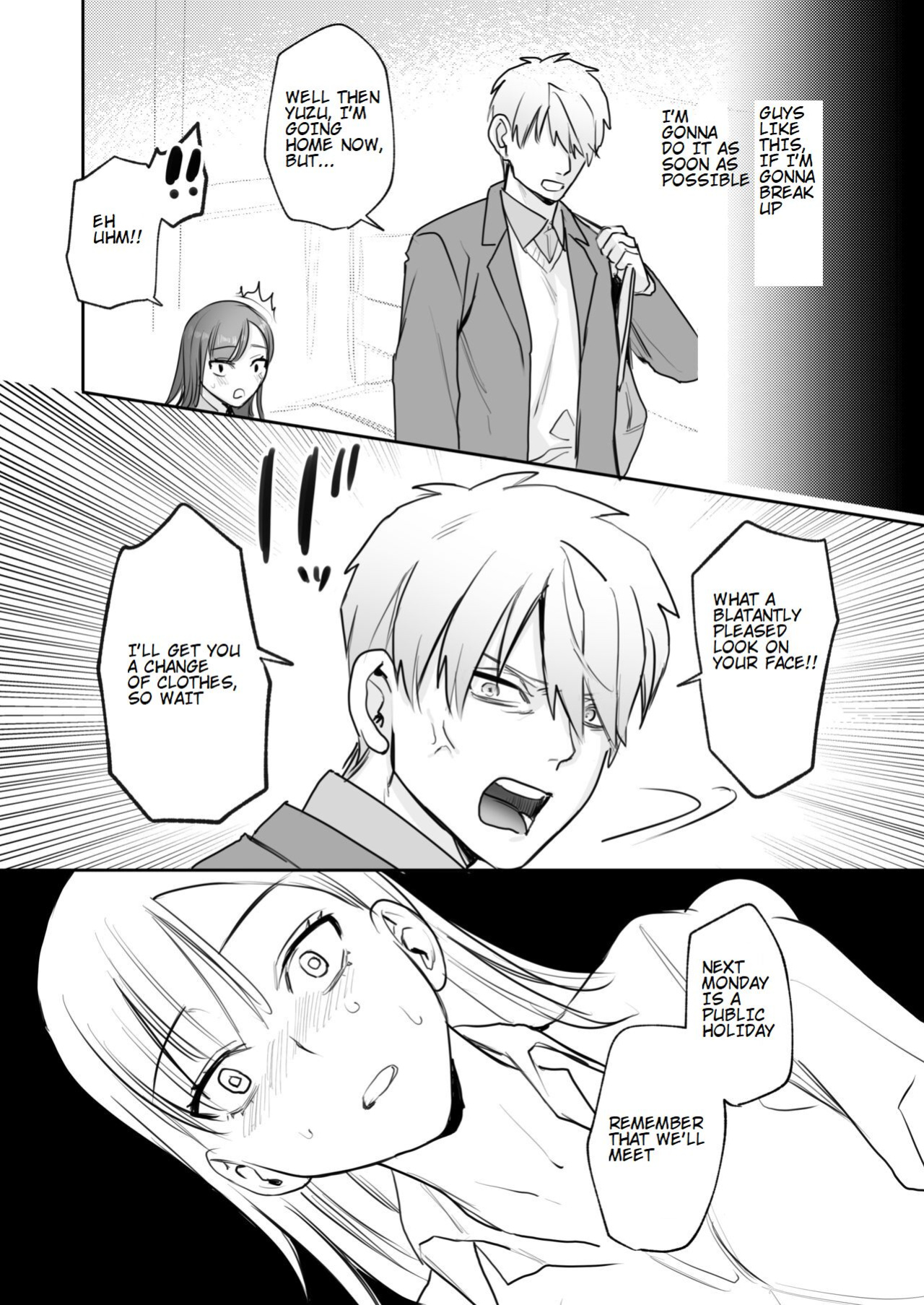 [Syuntyu (Oniben Katze)] Ubu -Kanketsu Hen- ~Kichiku Kareshi to Honki Sex~ | Serious Sex with my Brutish Boyfriend [Retorted]