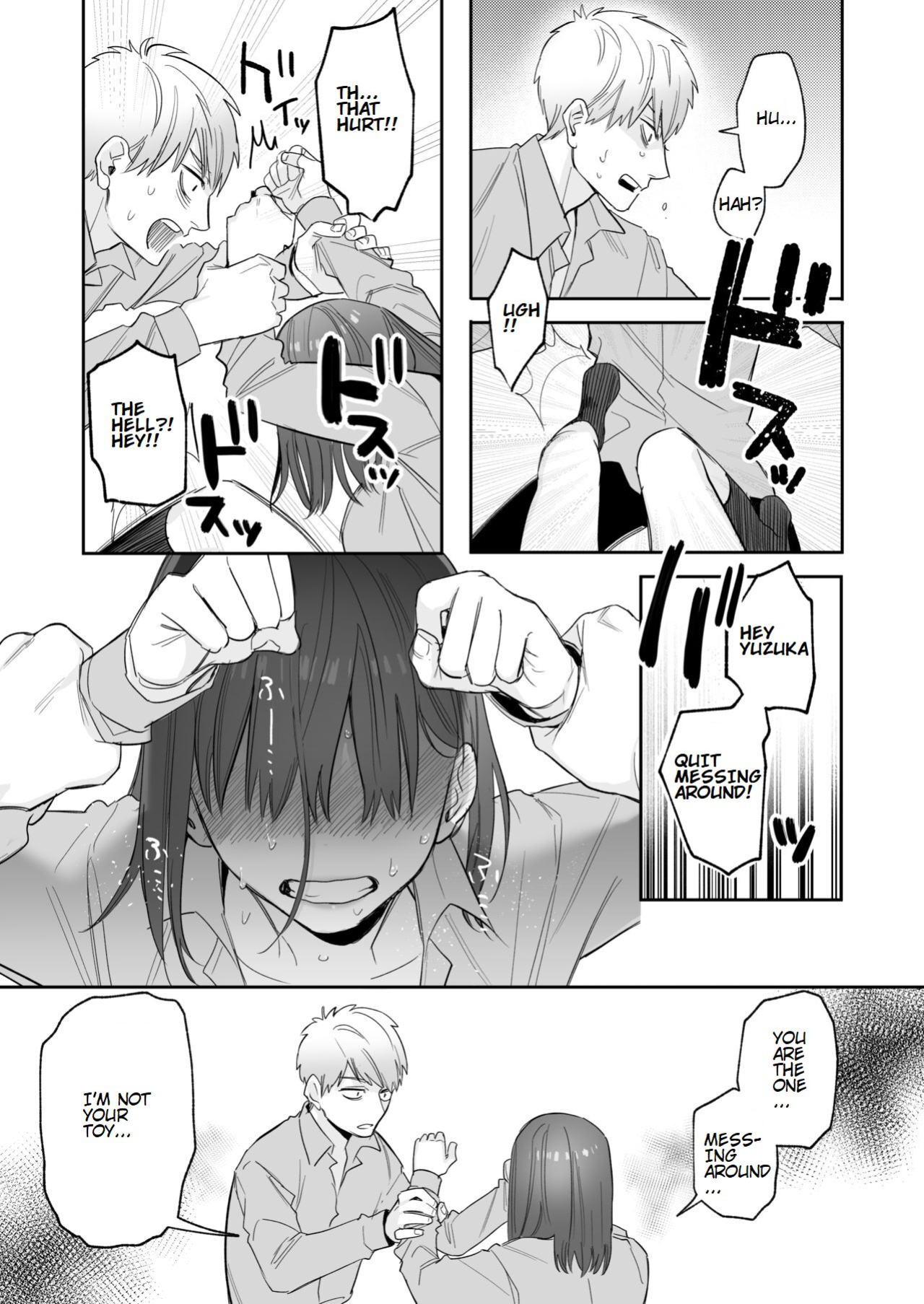 [Syuntyu (Oniben Katze)] Ubu -Kanketsu Hen- ~Kichiku Kareshi to Honki Sex~ | Serious Sex with my Brutish Boyfriend [Retorted]