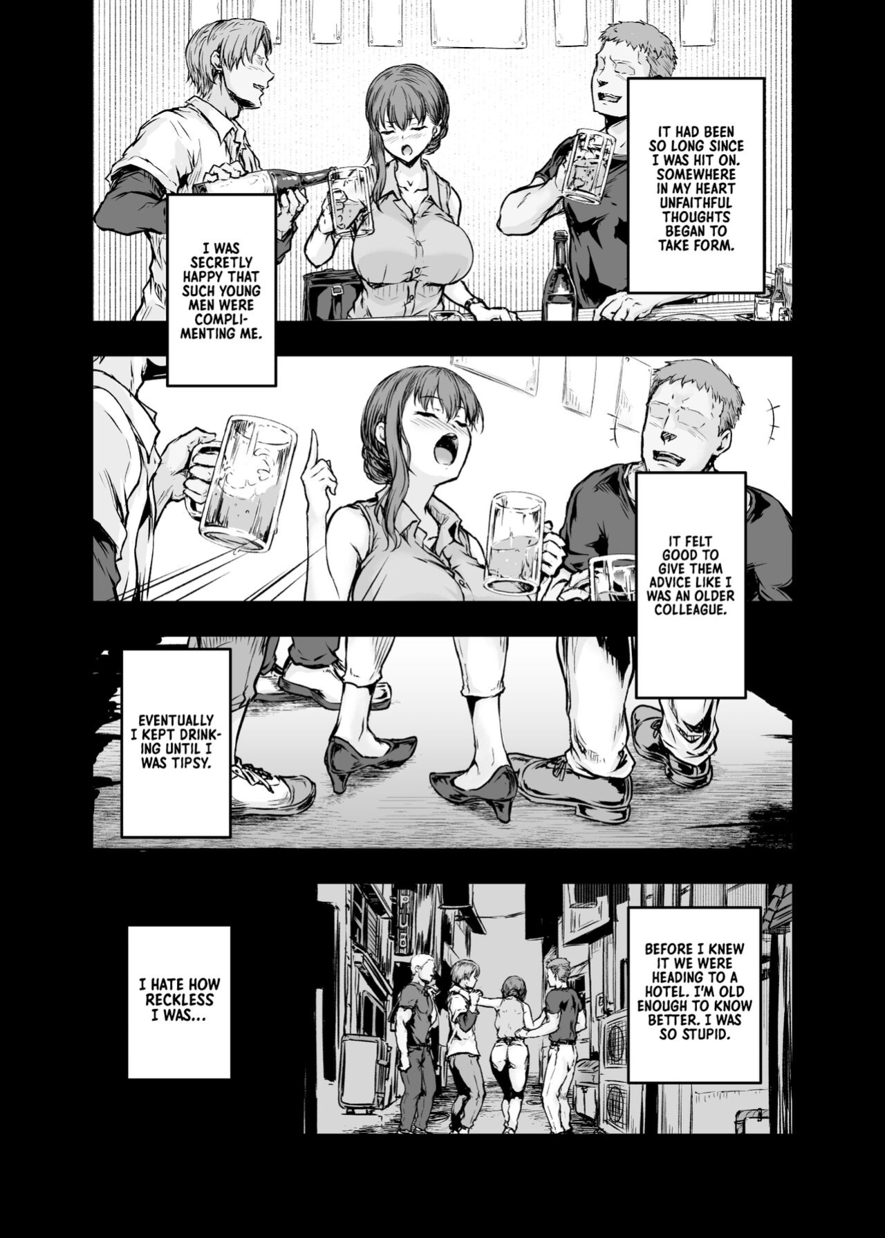 [Sazareito (Ohnaka Ito)] Watashi... Kaerare Chaimashita. -AroThir OL ga Yarichin Daigakusei-tachi no Chinpo ni Dohamari suru made- [GunsAndGravy]