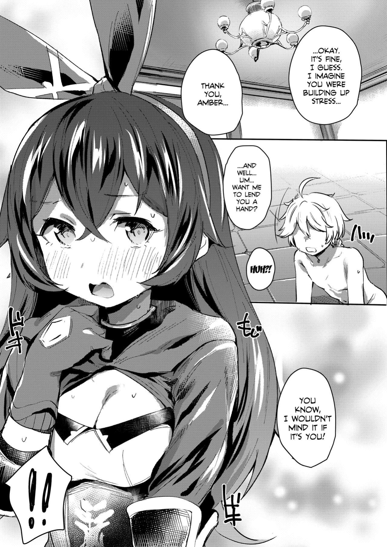 [Rev3 (Monchan rev3)] Tada no Ningyou ja Nai!? | Baron Bunny is not a... Sex Toy?! (Genshin Impact) [Team Rabu2]