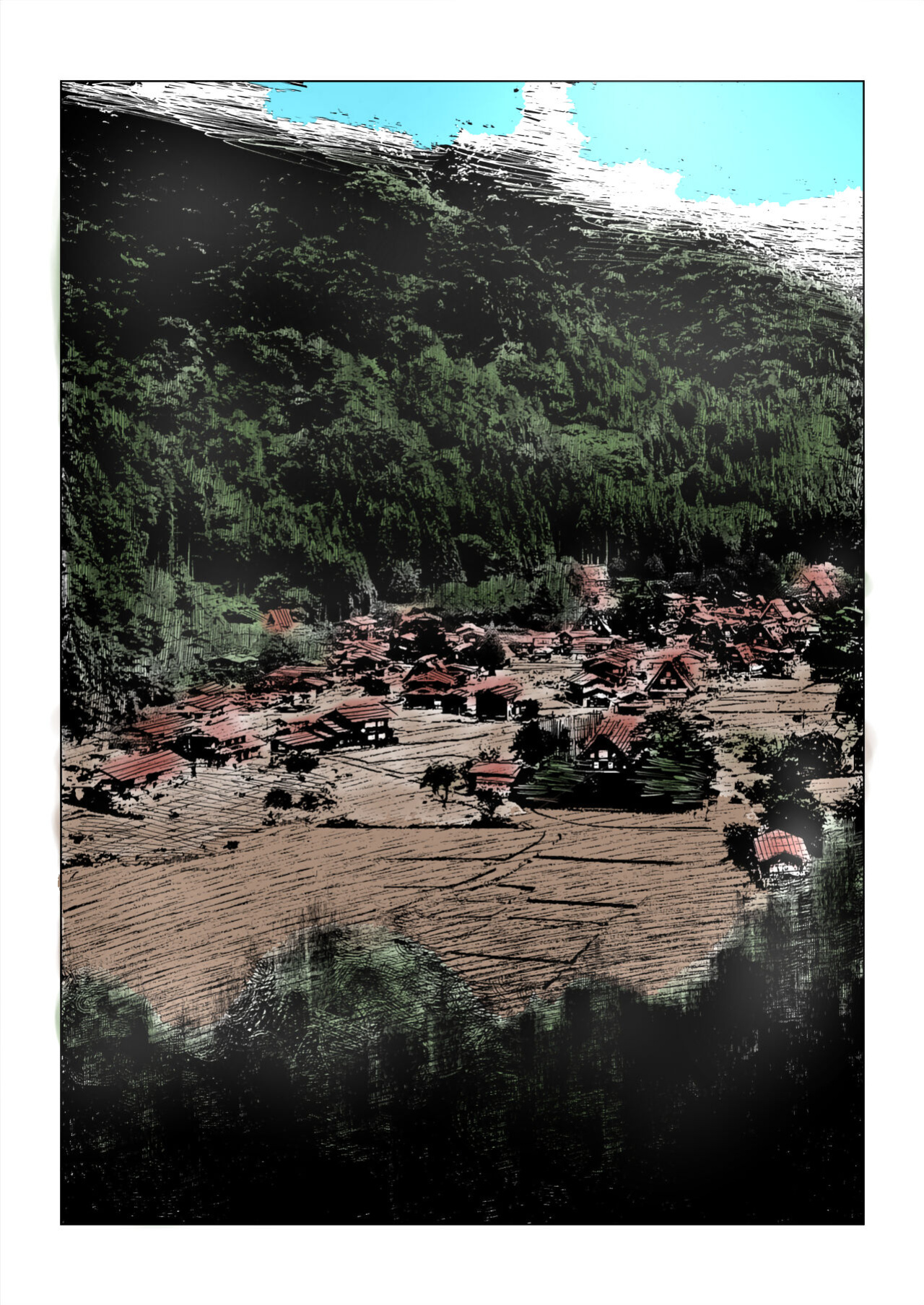 [Gensou Pump] Ecchi na Fuushuu ga Aru Kaso Shuuraku no Ohanashi | The Story of a Small Village With a Sexy Custom [Colorized]