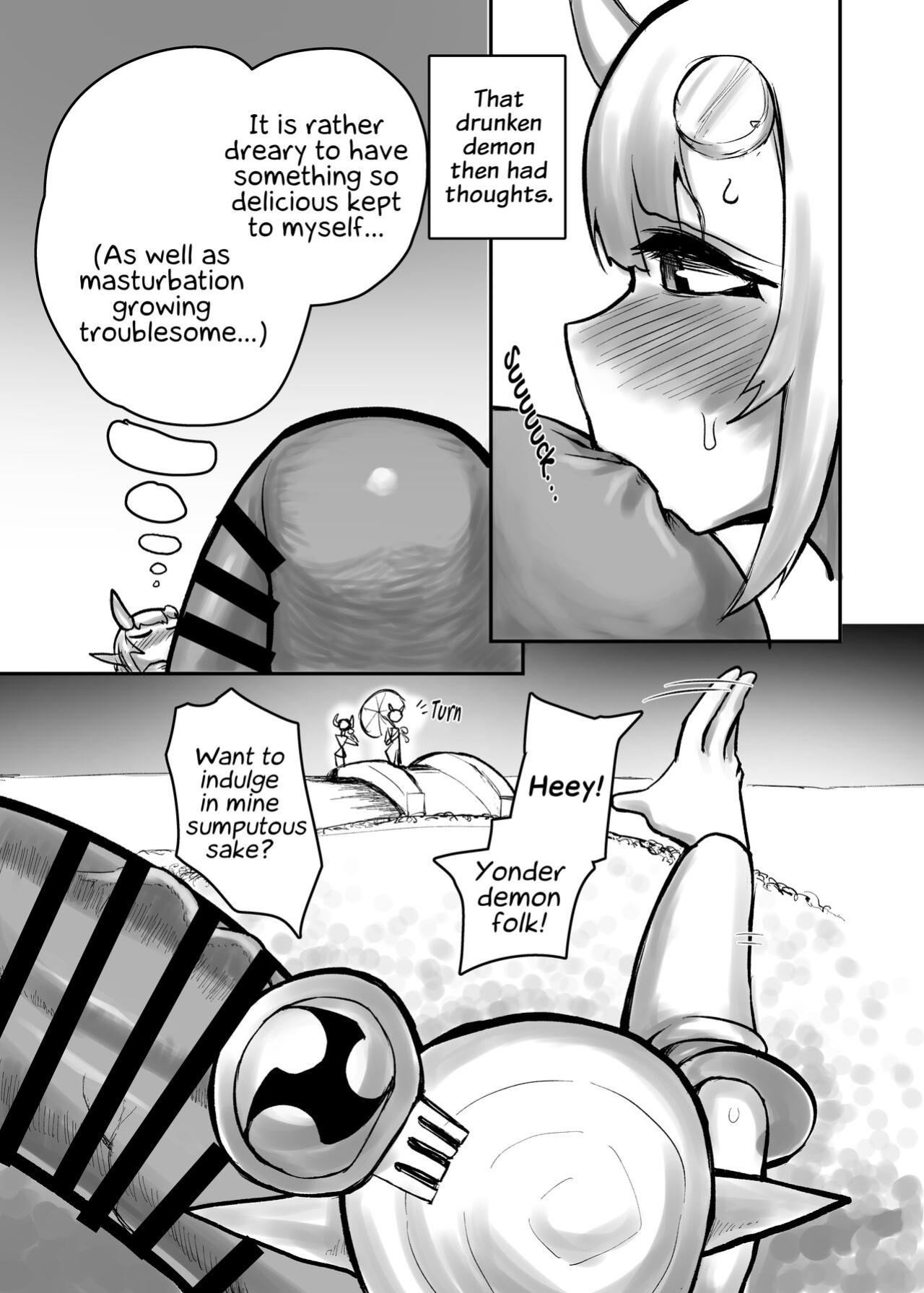 [Nisin Sansin (Nisin)] Futanari Oni no Onitamazake | Futanari Demon's Oni Nut Sake