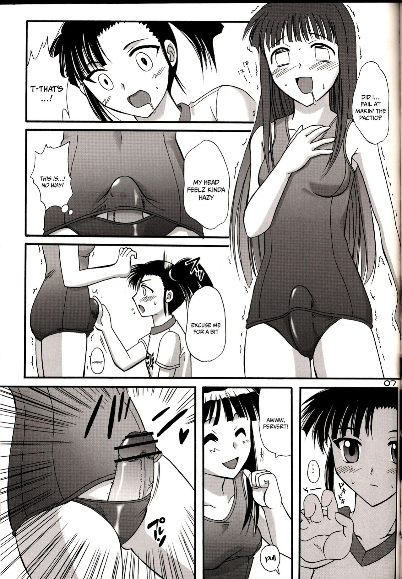 (C67) [Hijouguchi (DARKSIDE-G)] Sukumizu Tai Burumagi | School Swimsuit vs Gym Shorts (Mahou Sensei Negima!)