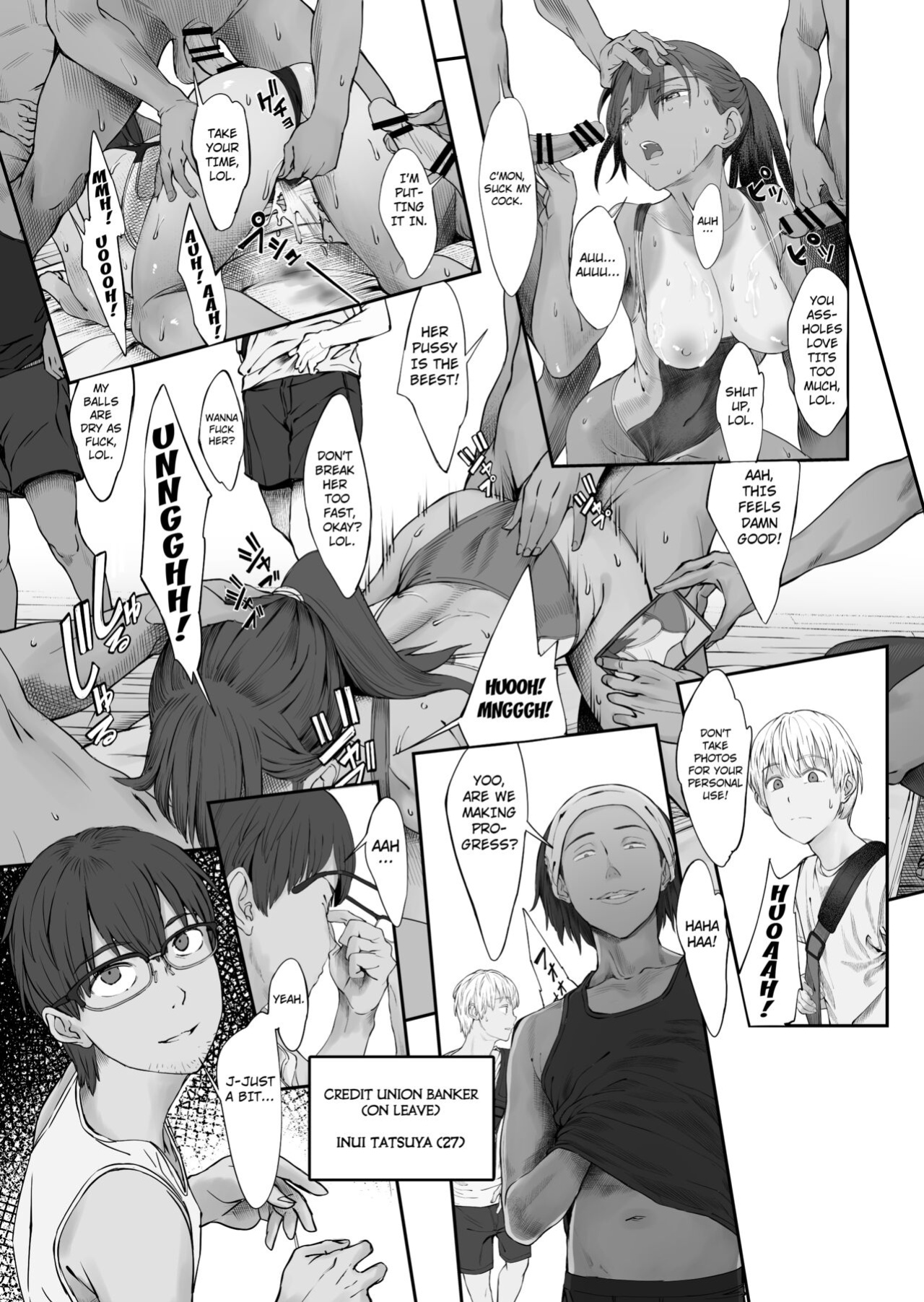 [oilan (Yamada Tarou)] Fuufu to Yavai Yatsura to Gakusei to | A Married Couple, Ruffians, and a Student [Kuraudo]
