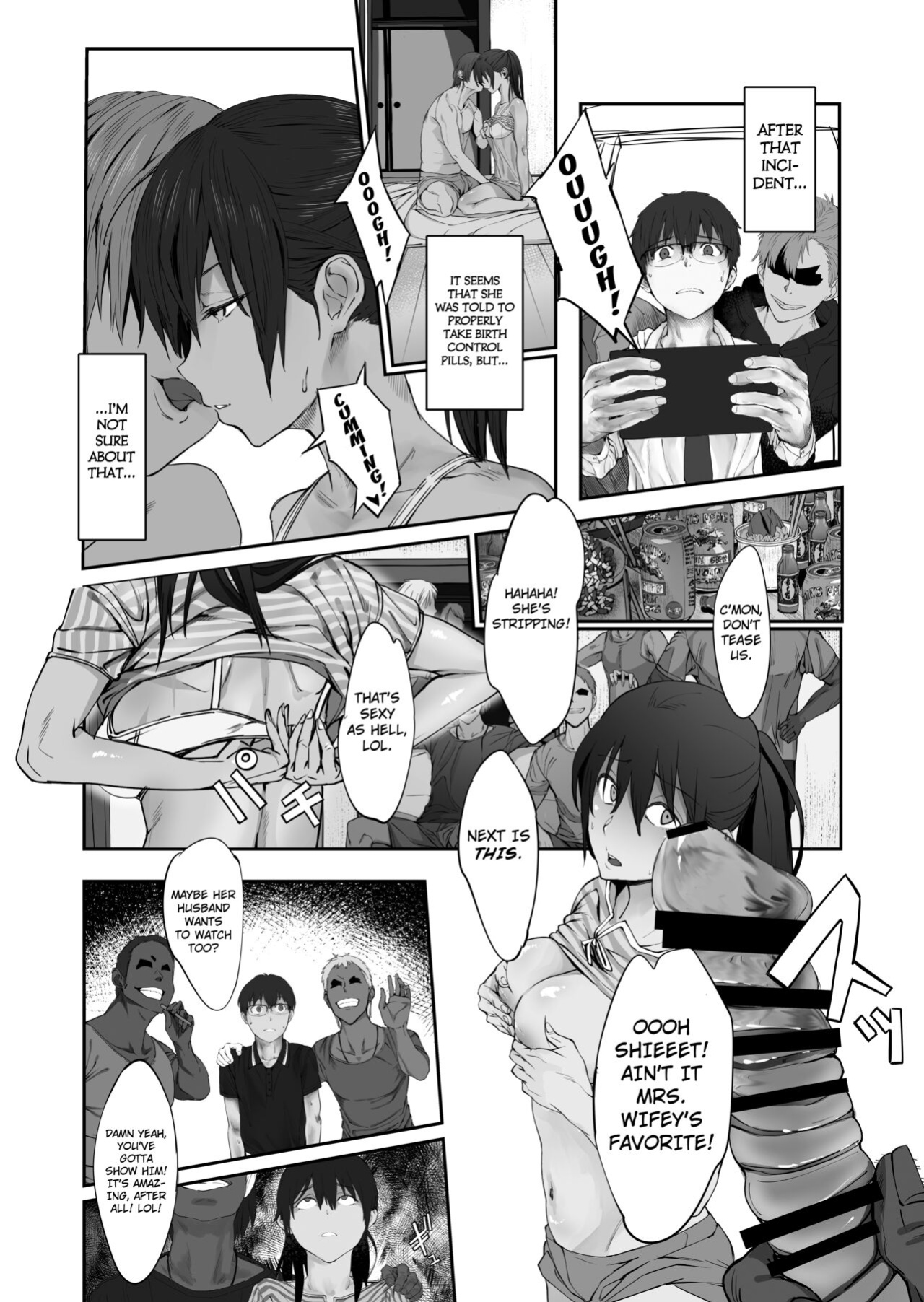 [oilan (Yamada Tarou)] Fuufu to Yavai Yatsura to Gakusei to | A Married Couple, Ruffians, and a Student [Kuraudo]