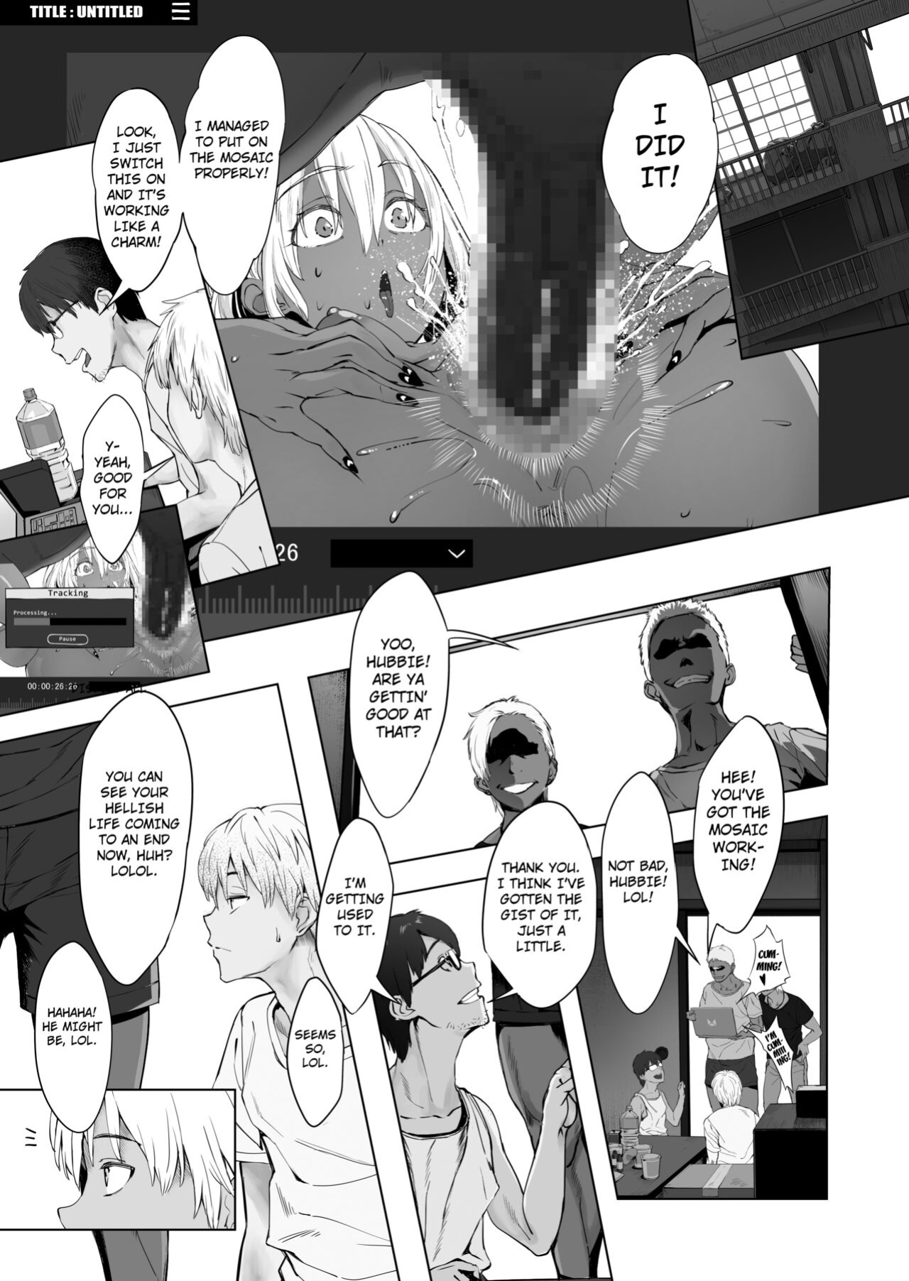 [oilan (Yamada Tarou)] Fuufu to Yavai Yatsura to Gakusei to | A Married Couple, Ruffians, and a Student [Kuraudo]