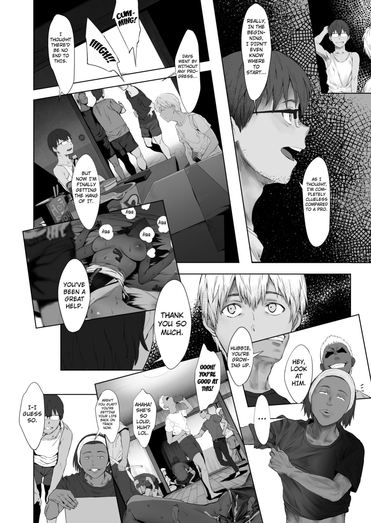 [oilan (Yamada Tarou)] Fuufu to Yavai Yatsura to Gakusei to | A Married Couple, Ruffians, and a Student [Kuraudo]