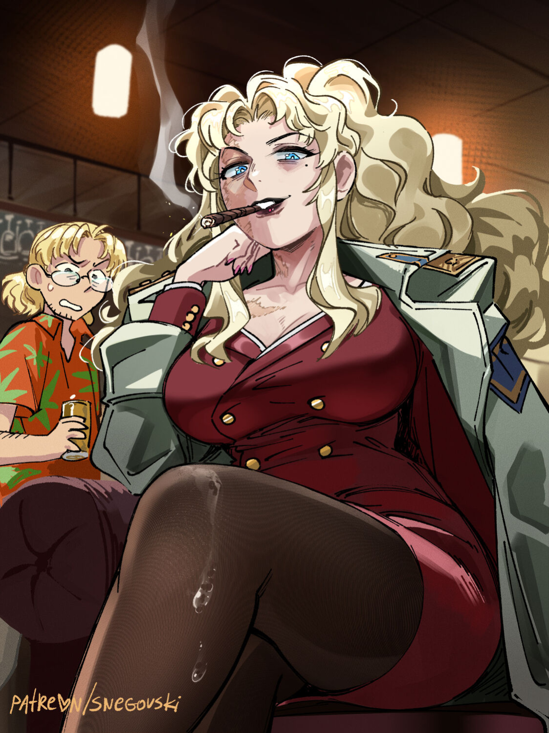 [Snegovski] Misato's Black Lagoon Bar (Black Lagoon, Evangelion)