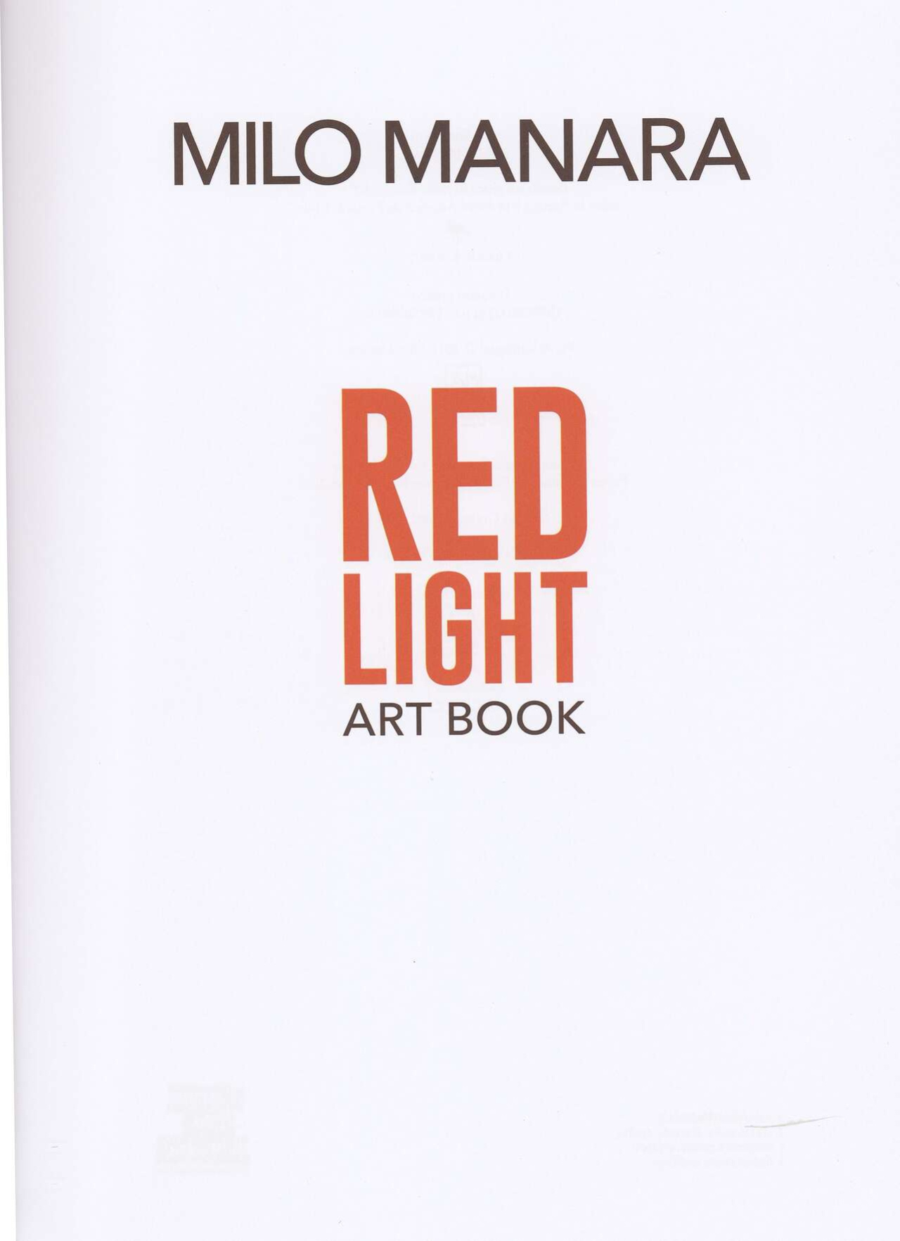 [Milo Manara] Red Light Art Book [Italian]
