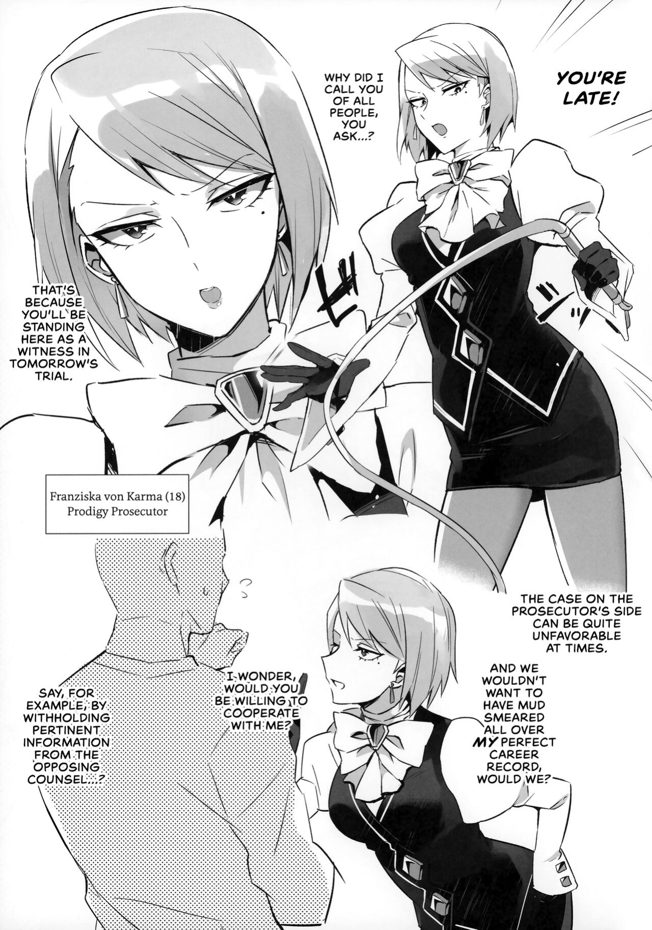 (C99) [Messzylinder (Yuma)] Futanari Mei-Chan Ni Horaretai Hitomuke Hon | A Book For People Wanting to be Dicked Down by a Futanari Franziska (Ace Attorney) [head empty]