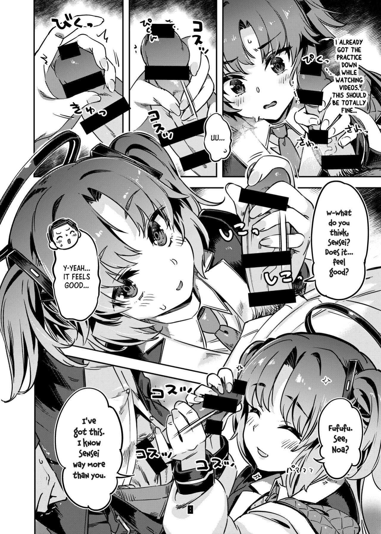 [Zombie to Yukaina Nakamatachi (Super Zombie)] Sensei! Sakiccyo dake de Iin desu ka? | Sensei! Are You Fine With Just The Tip? (Blue Archive) [Panatical]