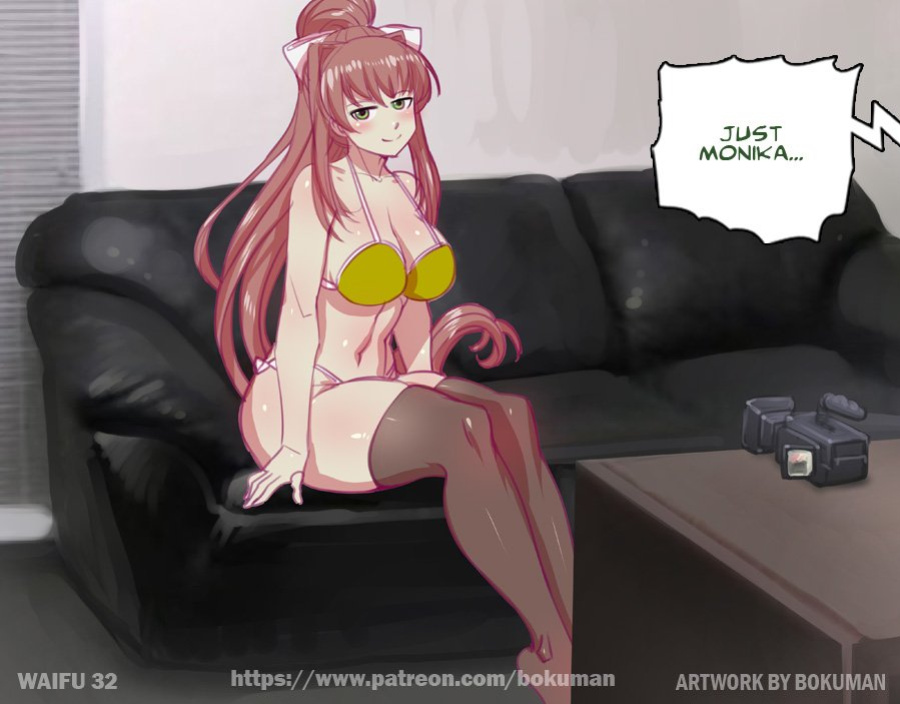 Bokuman Waifu on couch renewed