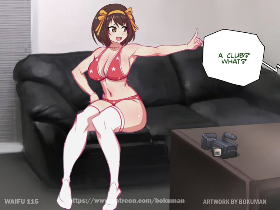 Bokuman Waifu on couch renewed