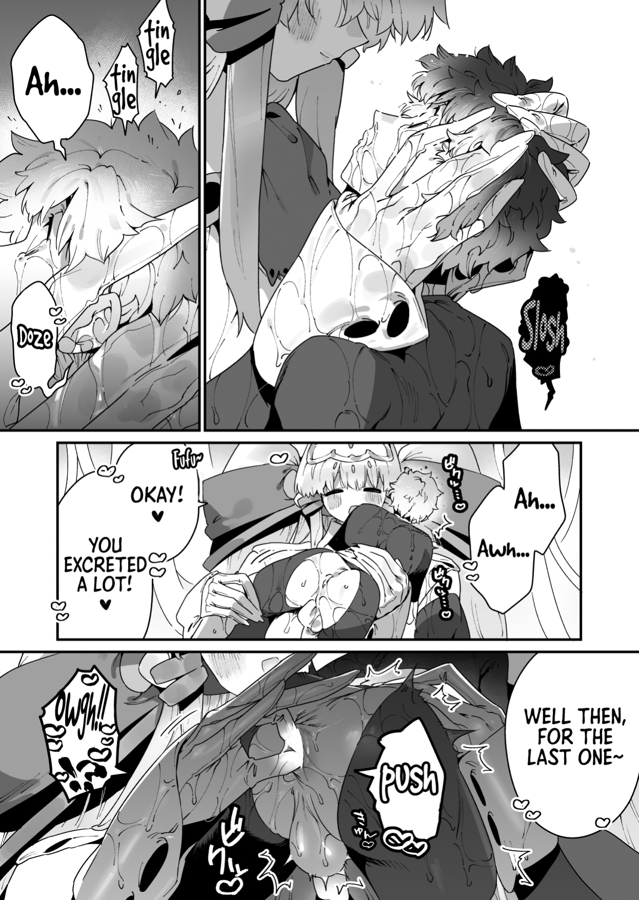 [Gyuutan Teishoku e no Koi] Human-san, Who Gets "Adjusted" by a Superior Angel | Part 2 [Sonarin迫]