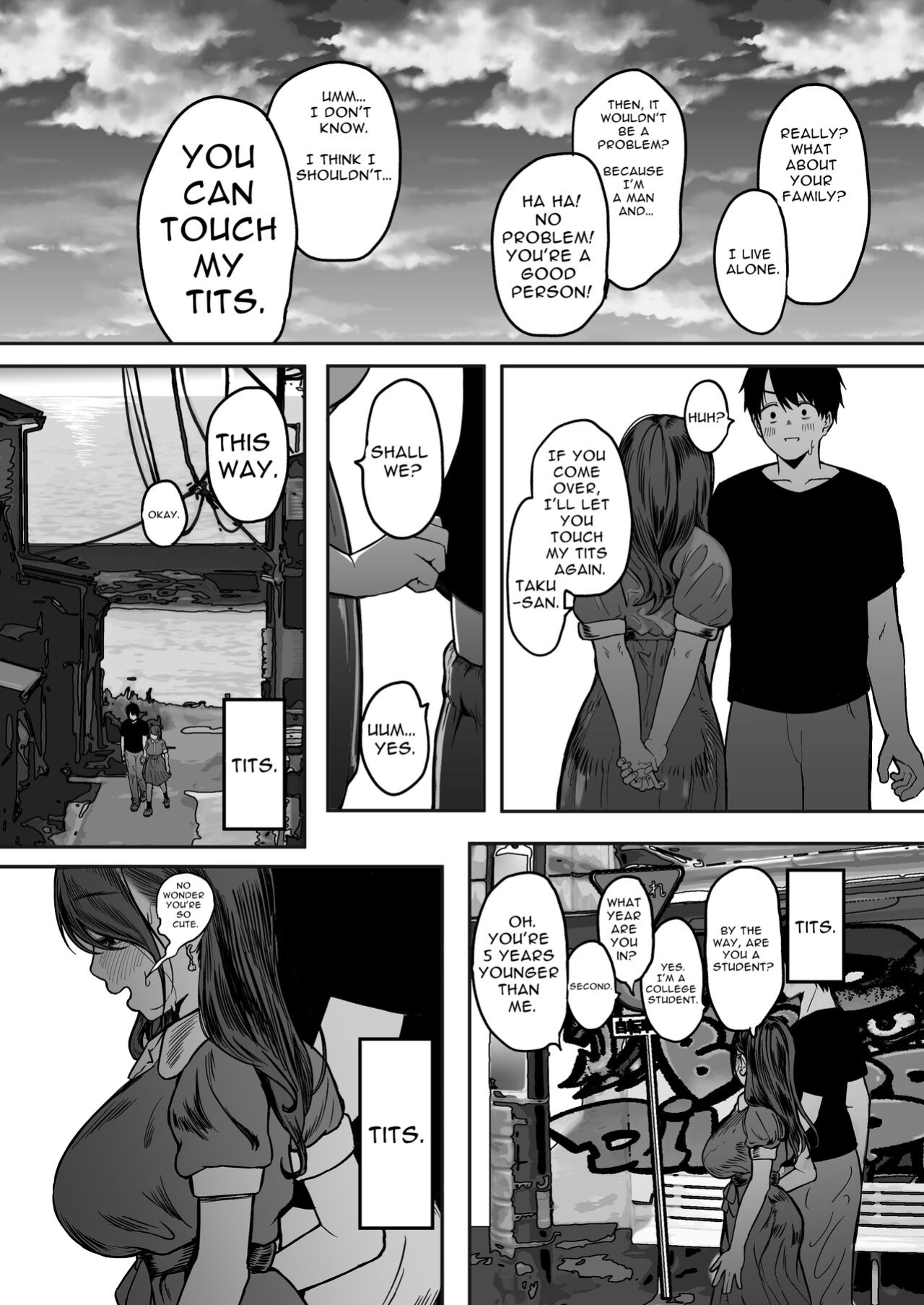 [Dochakuso Happy! (Yumekawa Dododo-chan)] Konna ni Seiyoku Tsuyoi Oneesan dato Watter Itara Ie Made Tsuiteikanakatta!! | If only I had known she was such a slut, I would never have followed her home!!