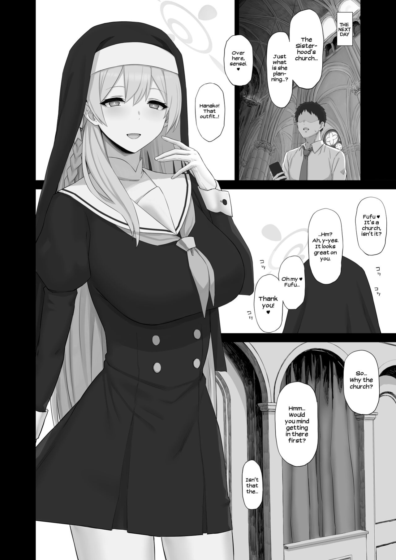 [Gomuhachi (Gomu)] Roshutsu Shoujo to Zange Ana | The Exhibitionist and the Confessional (Blue Archive) [Shiromaru]
