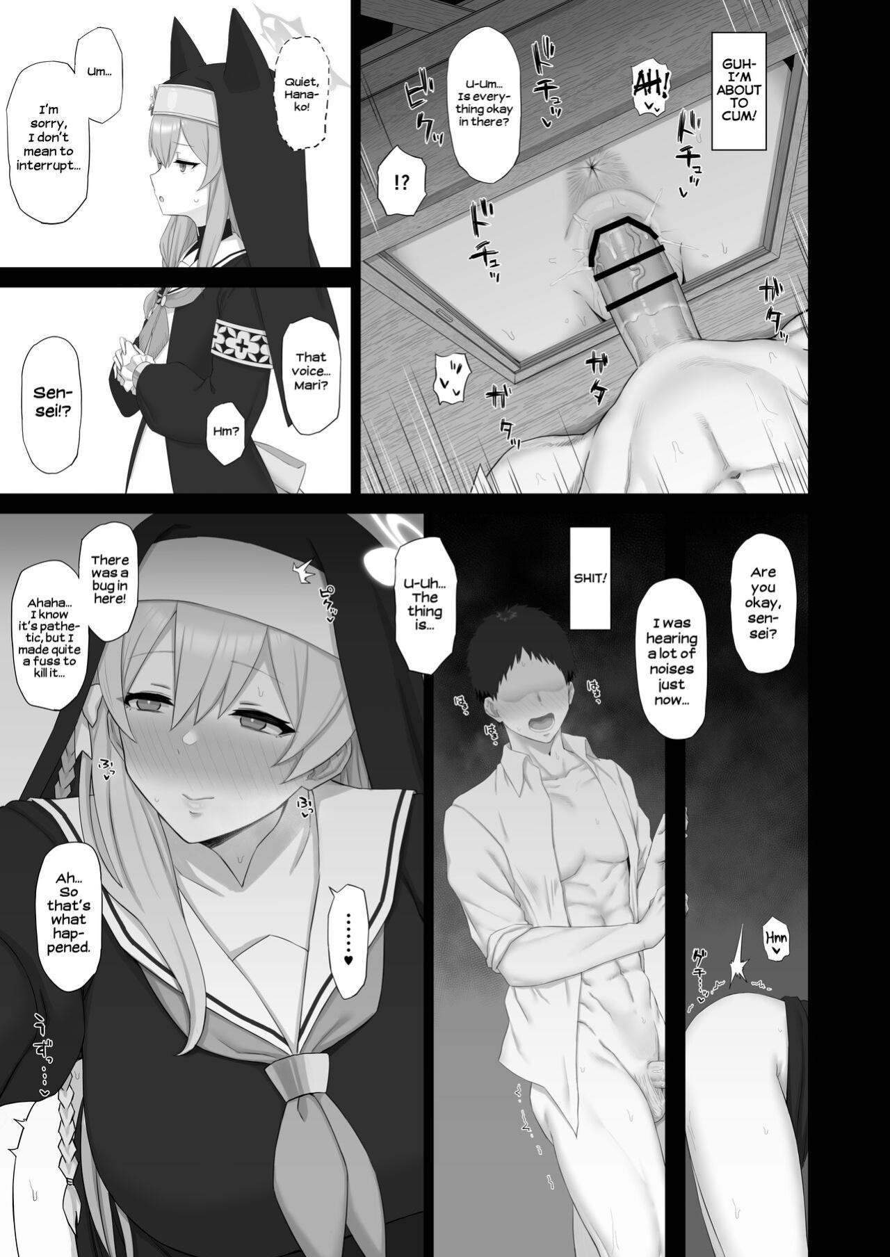 [Gomuhachi (Gomu)] Roshutsu Shoujo to Zange Ana | The Exhibitionist and the Confessional (Blue Archive) [Shiromaru]