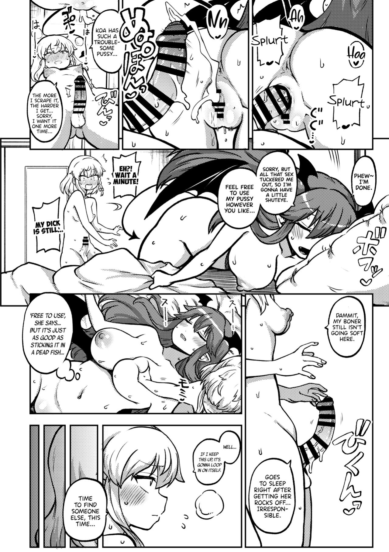 [Shoujo Rakugakichuu (Himajin no Izu)] Zetsurin Marisa to Koakuma to Sakuya (Touhou Project) [DKKMD Translations]