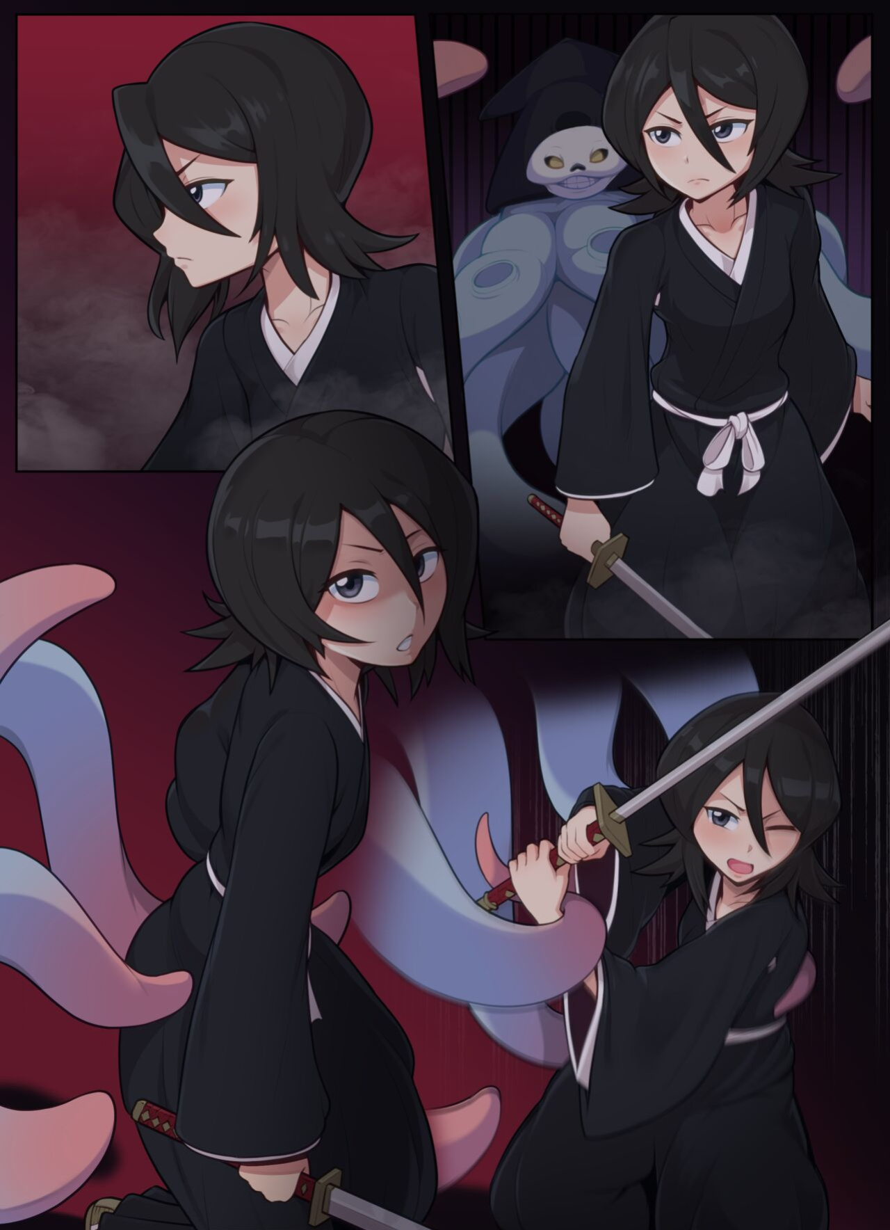 [Everyday2] Rukia Attacked by Tentacles (Bleach) [biggiedickie]