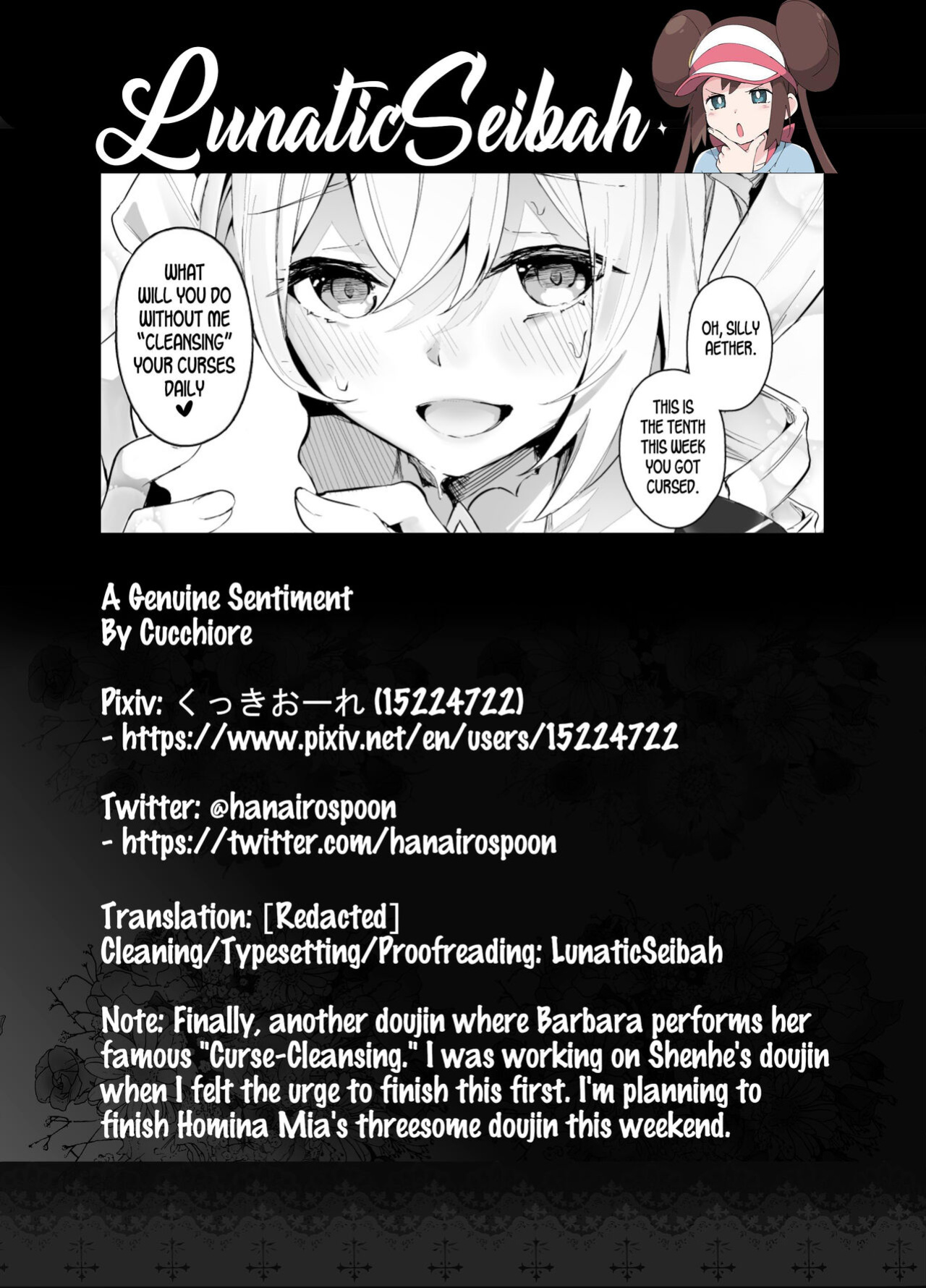 [Hanairo Spoon (Cucchiore)] Sunao na Kimochi de | A Genuine Sentiment (Genshin Impact) [LunaticSeibah][HKAPPA][FULLCOLOR]