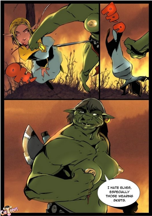 [T-Cartoons][Okunev] Shemale Orc Fucking Elf