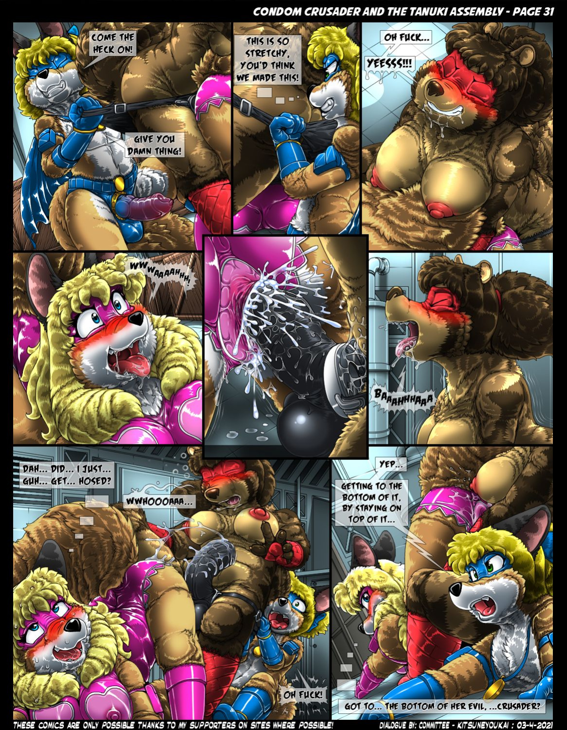 Condom Crusader and the Tanuki Assembly by Kitsune Youkai