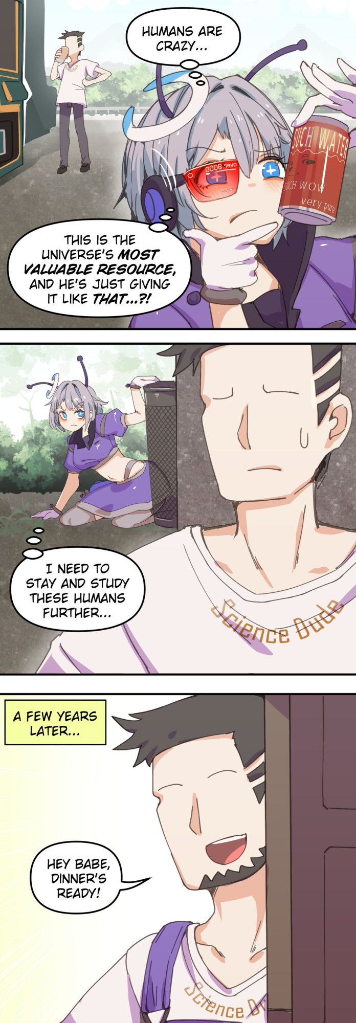 Alien Girl Visits Earth