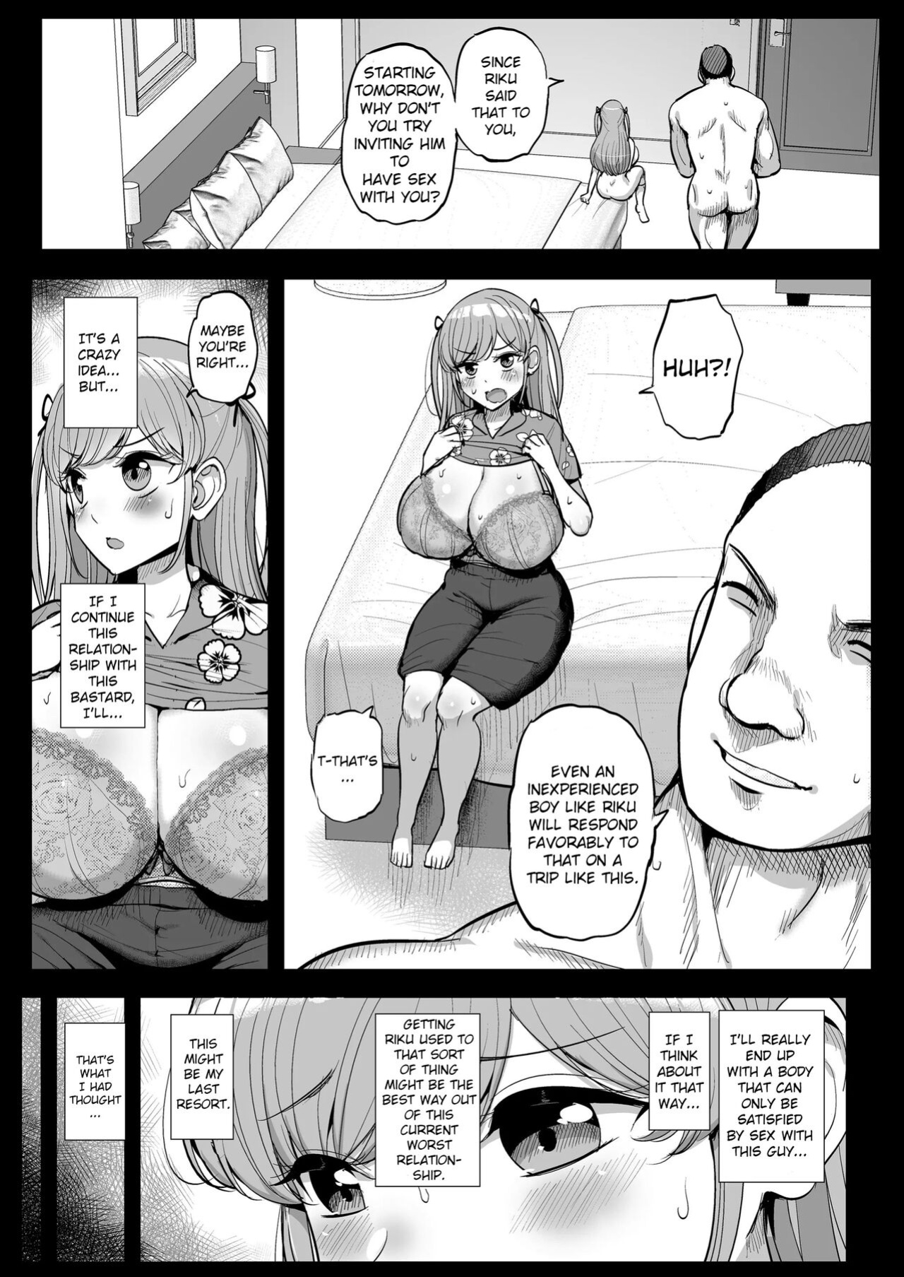 [Sanman Sanzen Koiking (Tyranu)] Minimum Kanojo wa Oyaji no Seidorei -Kazoku Ryokou Hen- | My Petite Girlfriend Is My Dad's Sex Slave ~Family Trip~