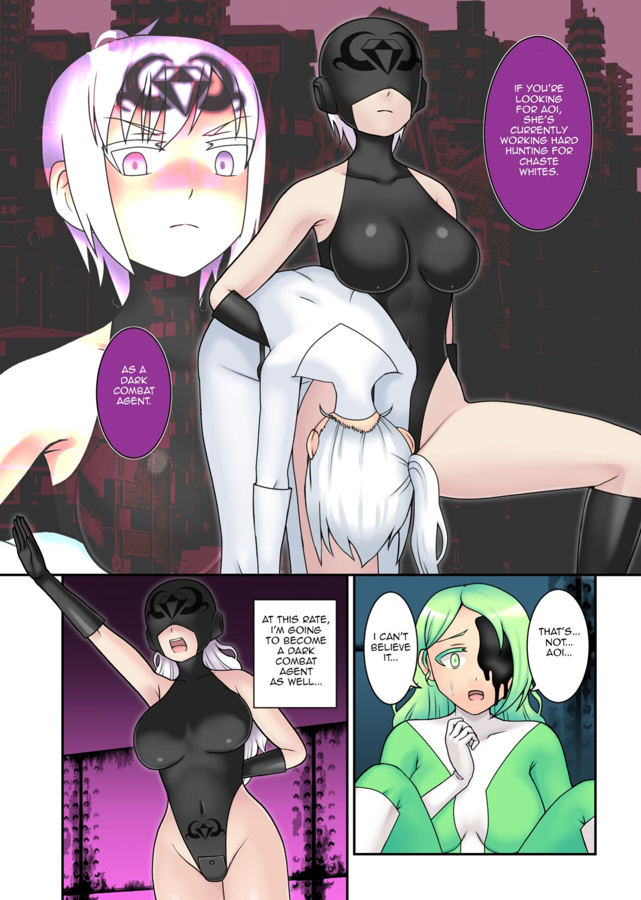 [STUDIO HP+ (IceLee)] Teisou Sentai Virginal Colors Ch.4 | Chastity Sentai Chaste Colors Ch. 4