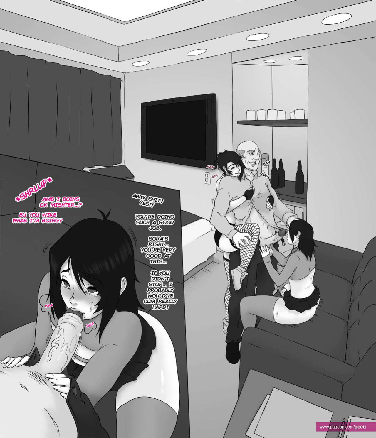 [GeeU] Yuki & Sora At The Club