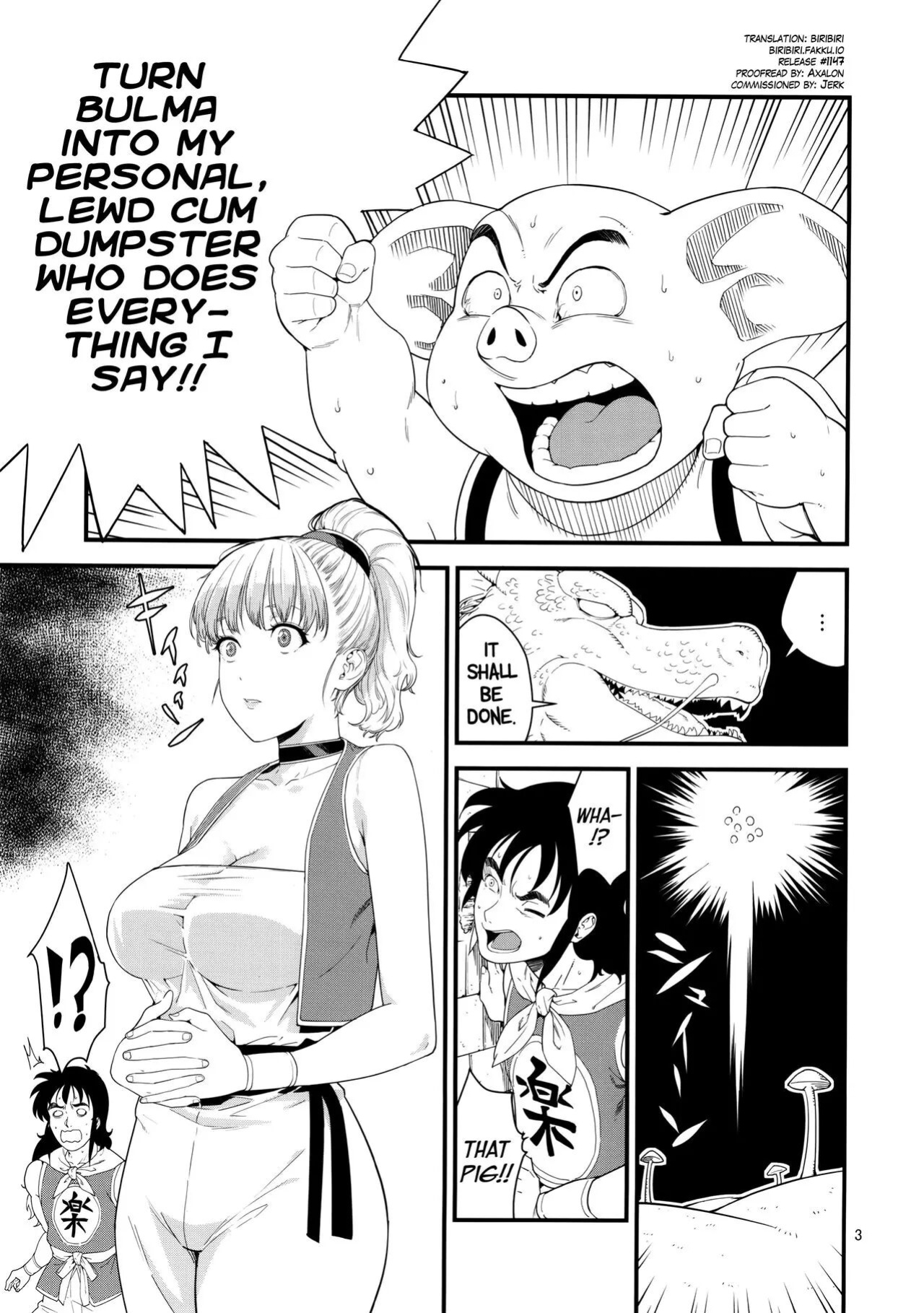 (C91) [JACK-POT (Jyura)] Buta no Onna (Dragon Ball) [biribiri]