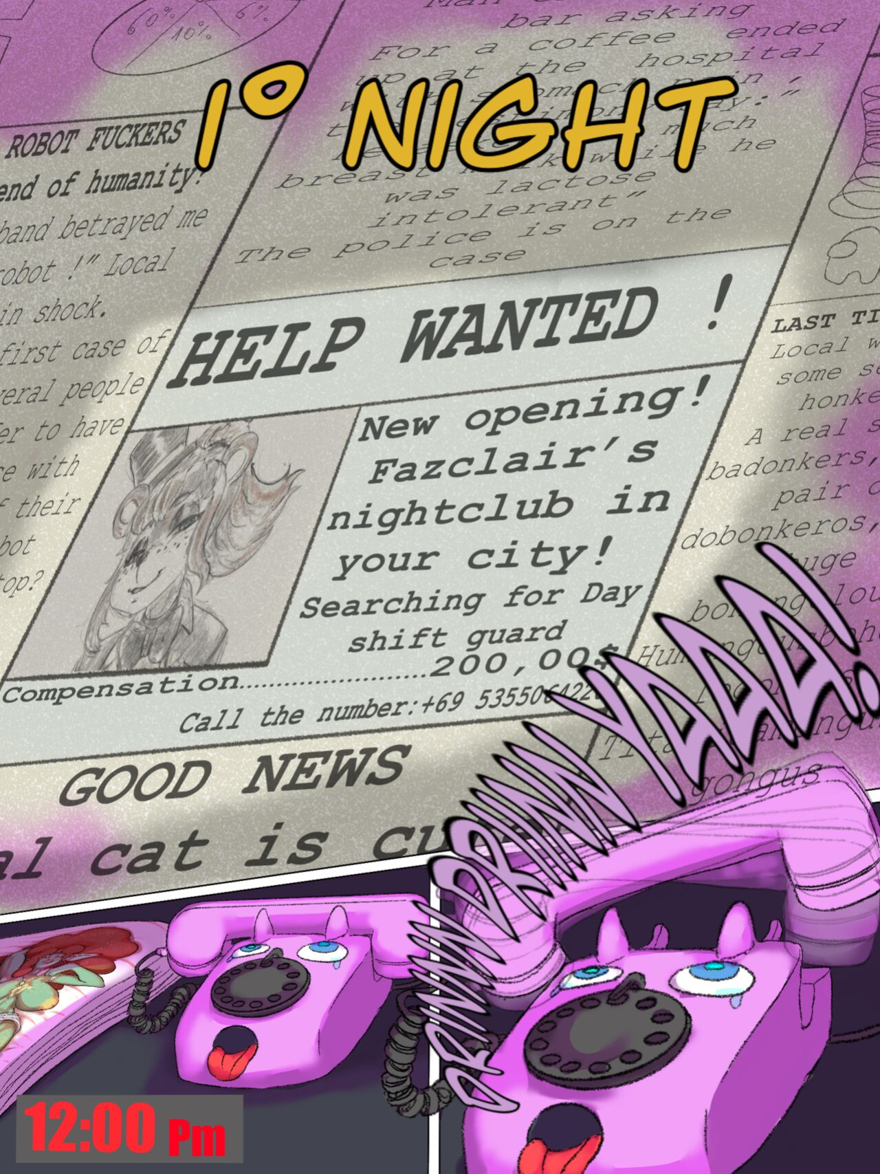 [Gryvvath] Five night at Fazclair's - night 1 (FNAF) (complete)