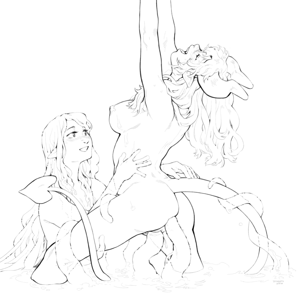 [Bramblefix] Tentacle Breeding Season + Lilica & Deirdre art