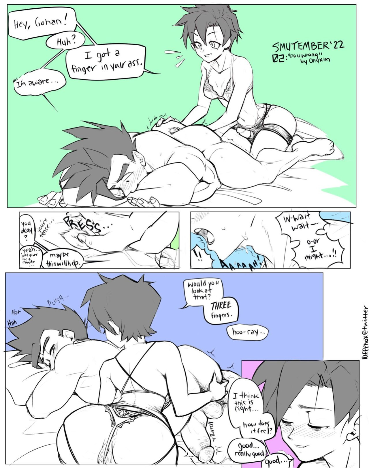 [Puffphox] Puffphox artwork mix with Gohan x Videl one shot comic