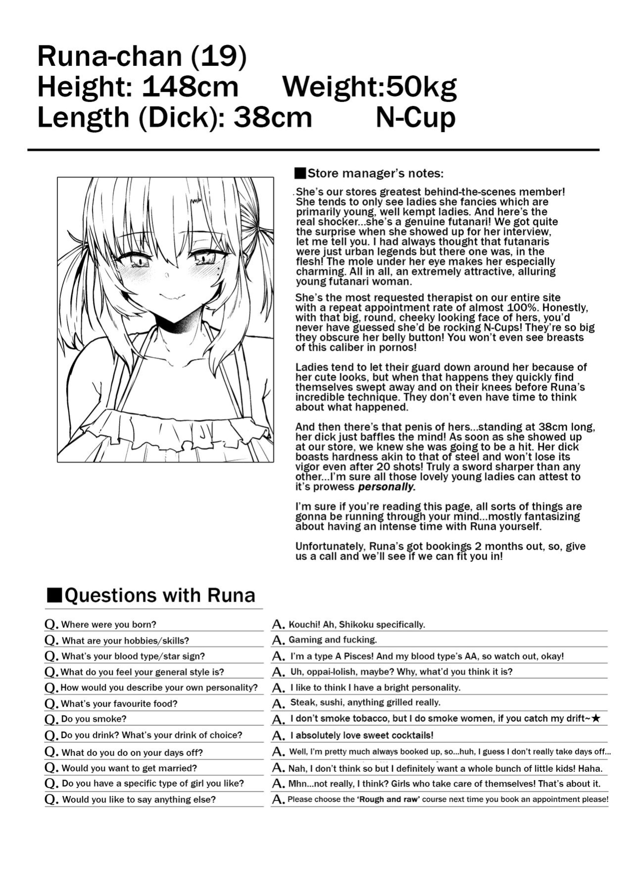 [Contamination (eigetu)] Josei Muke Fuuzoku Tanondara Futanari ga Kite Shinuhodo Ikasarete Hamaru Ohanashi | Fucked to Death After Putting In A Request At A Woman's Brothel [Mr_Person]