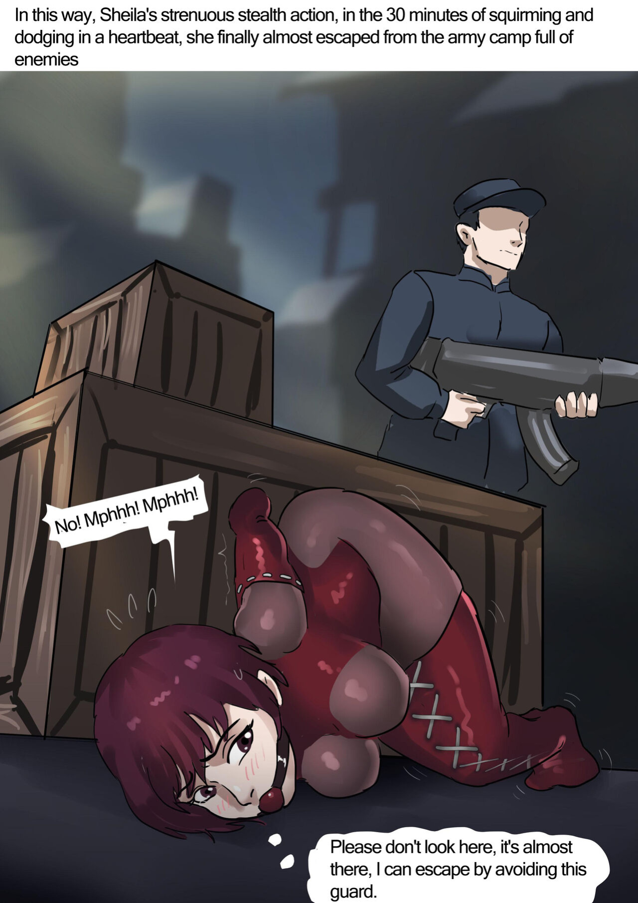 [King] Female_Assassin_in_Stockings_Restrains_Trap_to_Escape