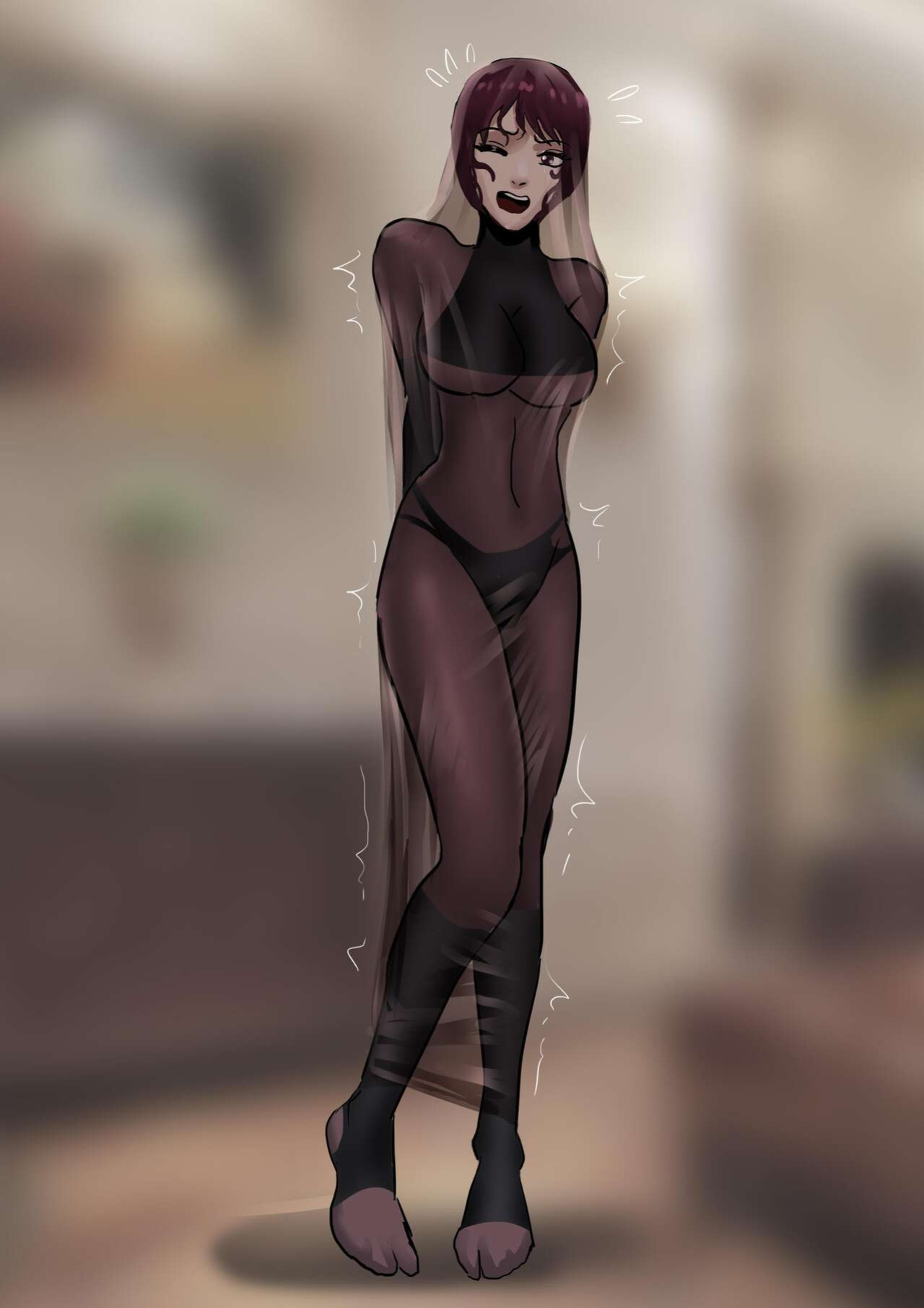[King] Female_Assassin_in_Stockings_Restrains_Trap_to_Escape