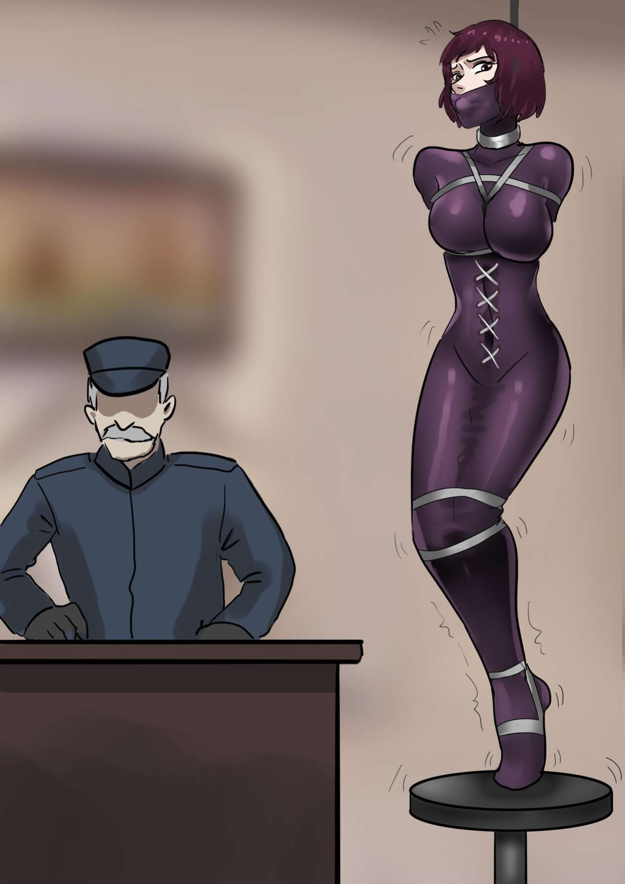 [King] Female_Assassin_in_Stockings_Restrains_Trap_to_Escape